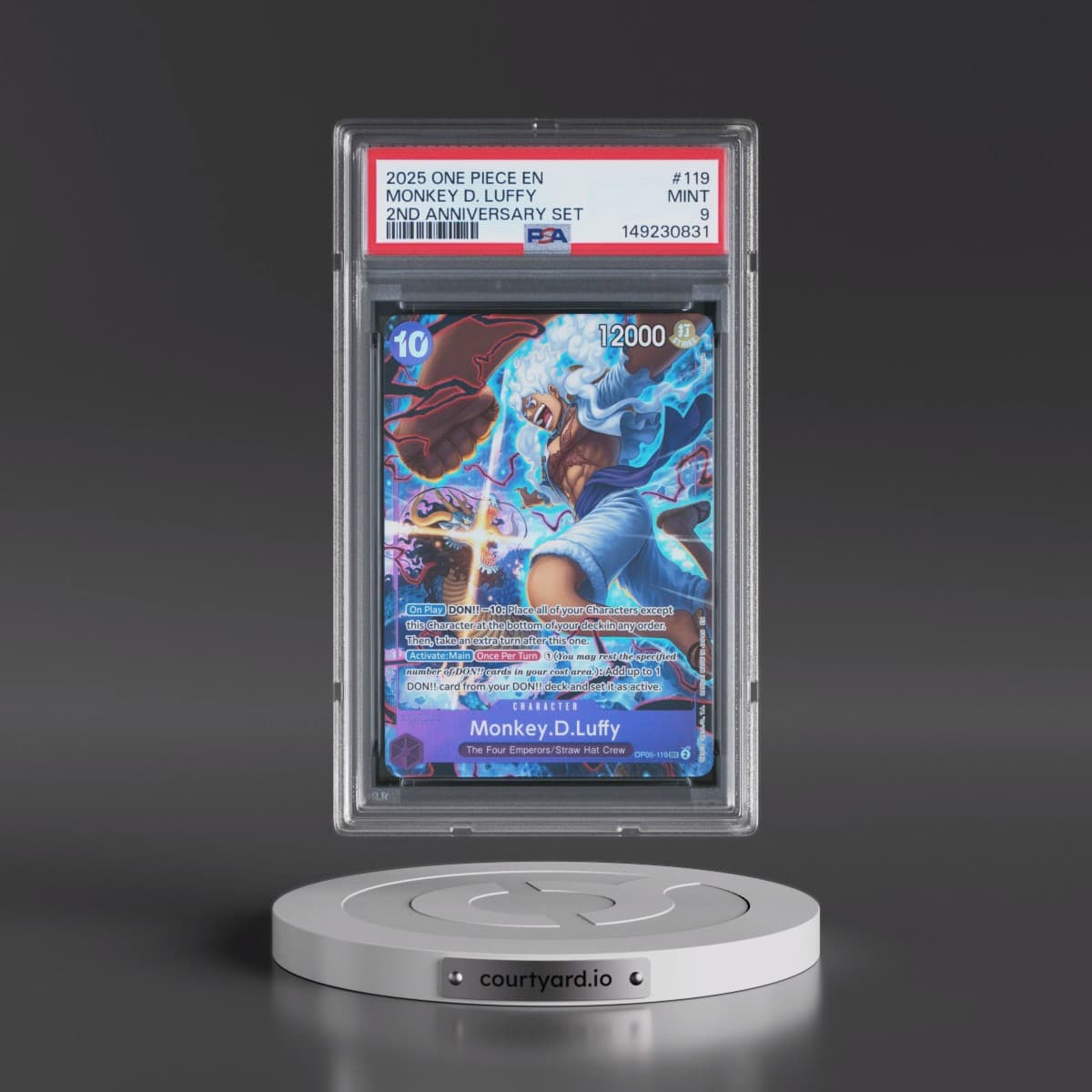 2025 One Piece English Version 2nd Anniversary Set #119 Monkey D. Luffy (PSA 9 MINT)