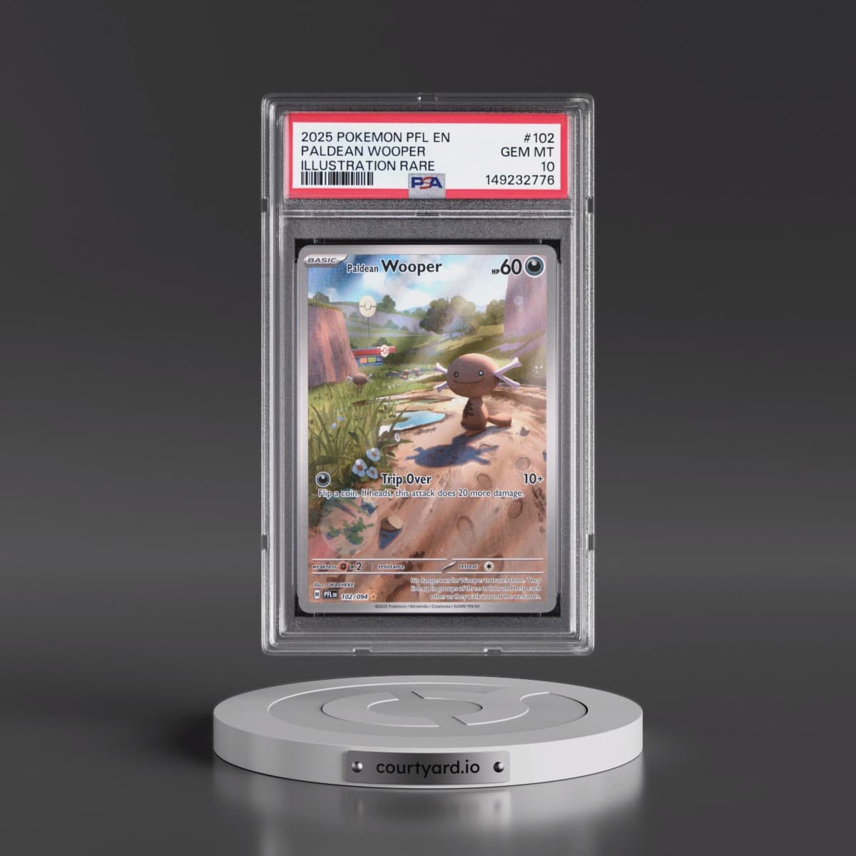 2025 Pokémon Pfl EN-Phantasmal Flames #102 Paldean Wooper - Illustration Rare (PSA 10 GEM MINT)