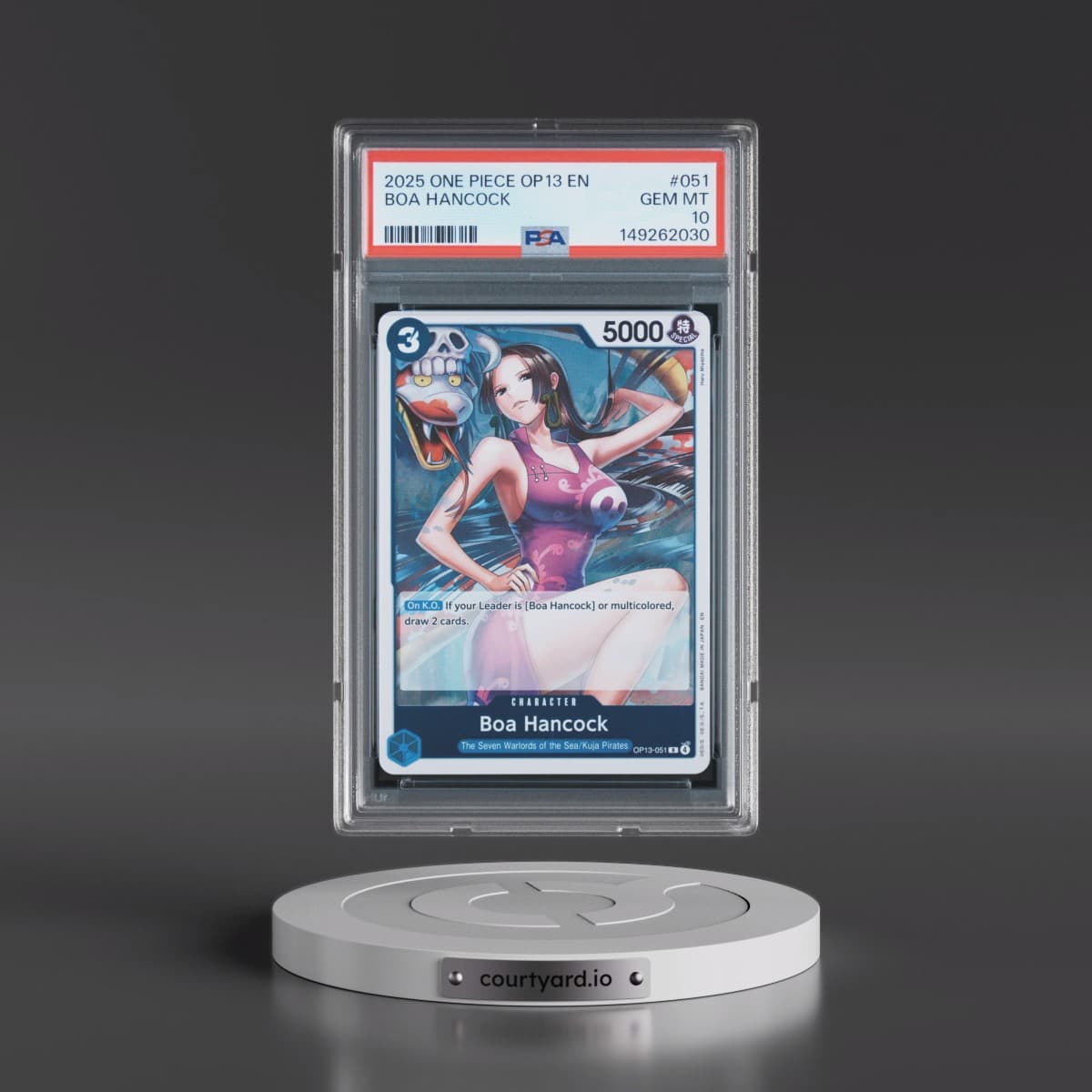 2025 One Piece OP13-Carrying on His Will #051 Boa Hancock (PSA 10 GEM MINT)