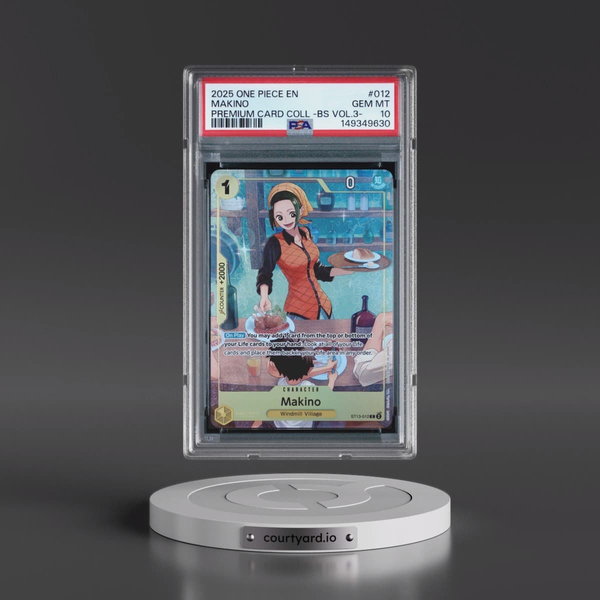 2025 One Piece Premium Card Collection -Best Selection Vol.3 #012 Makino (PSA 10 GEM MINT)