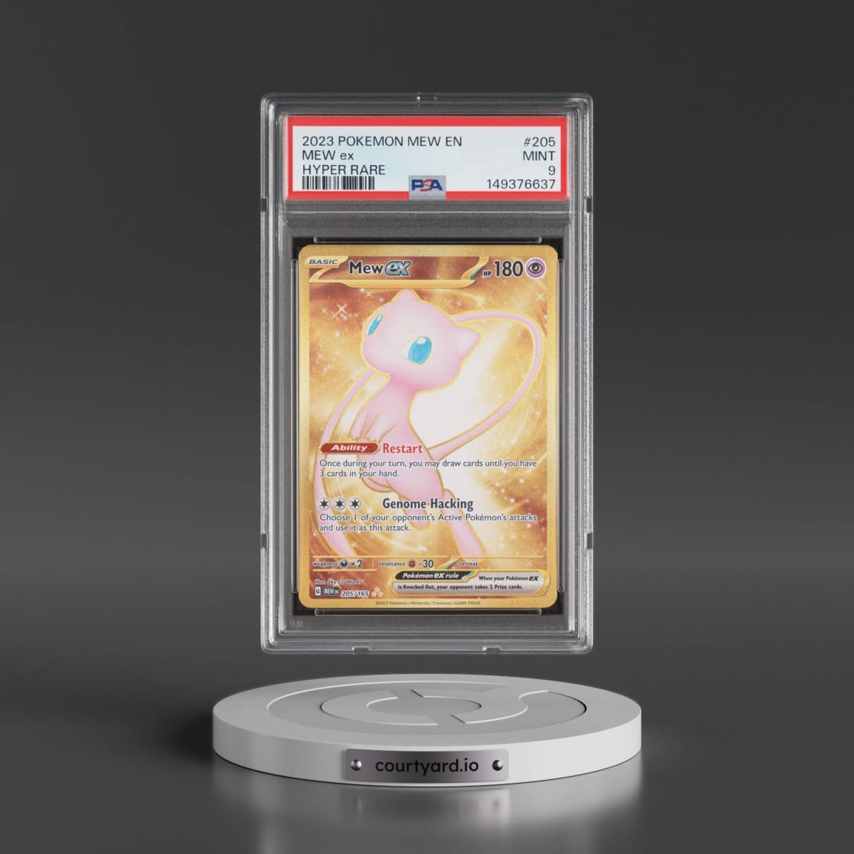 2023 Pokémon Mew EN-151 #205 Mew EX - Holo Hyper Rare (PSA 9 MINT)