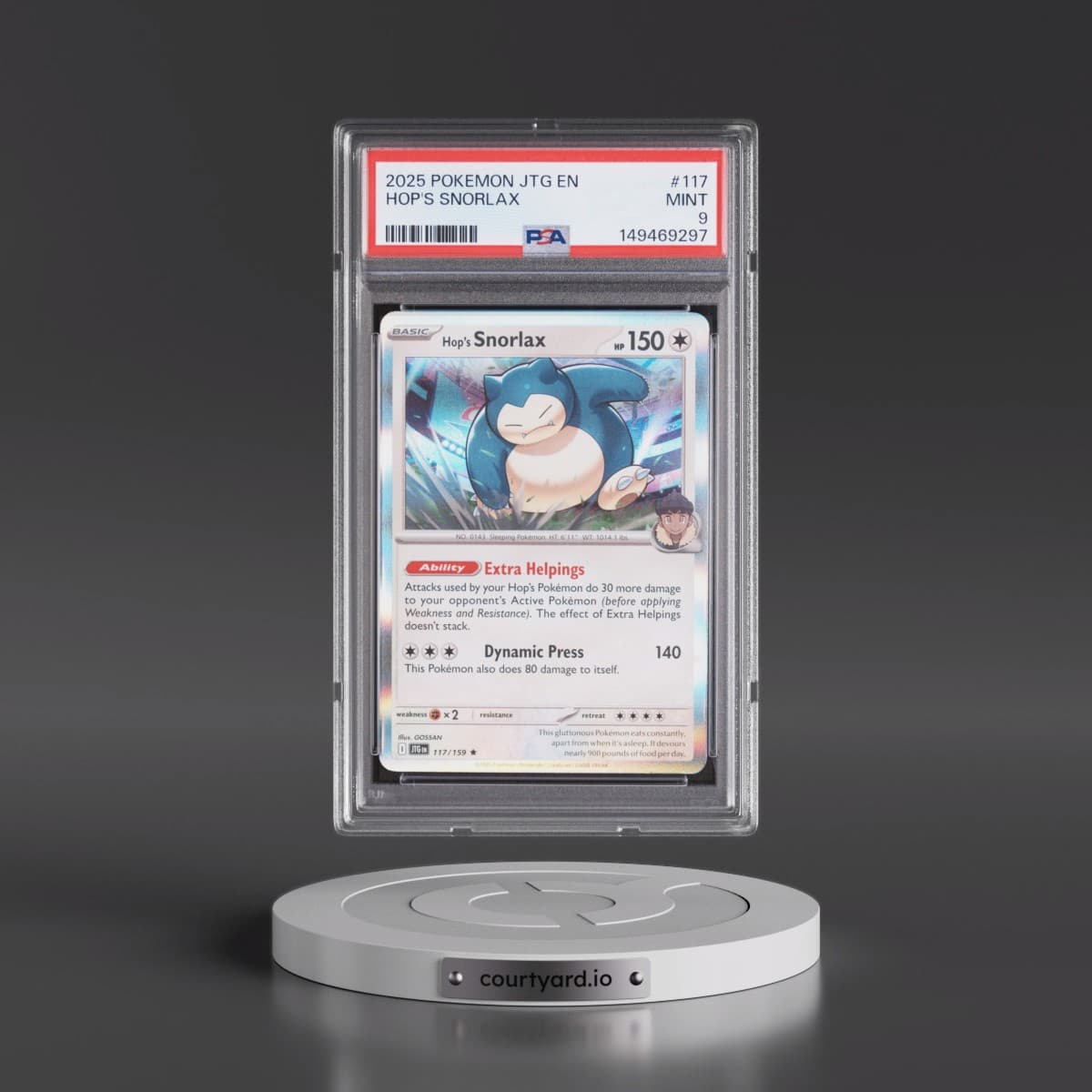 2025 Pokémon Jtg EN-Journey Together #117 Hop's Snorlax (PSA 9 MINT)
