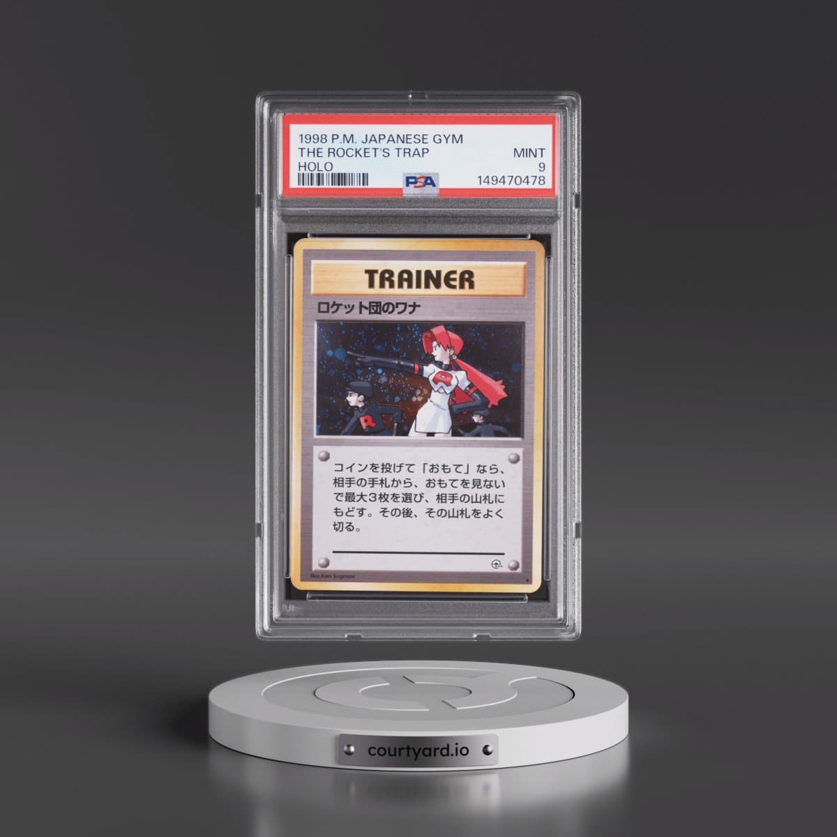 1998 Pokémon Gym The Rocket's Trap - Holo (PSA 9 MINT)