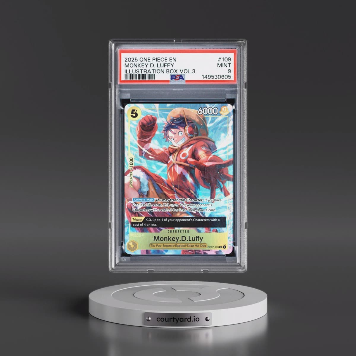 2025 One Piece Promos #109 Monkey D. Luffy - Illustration Box Vol.3 (PSA 9 MINT)