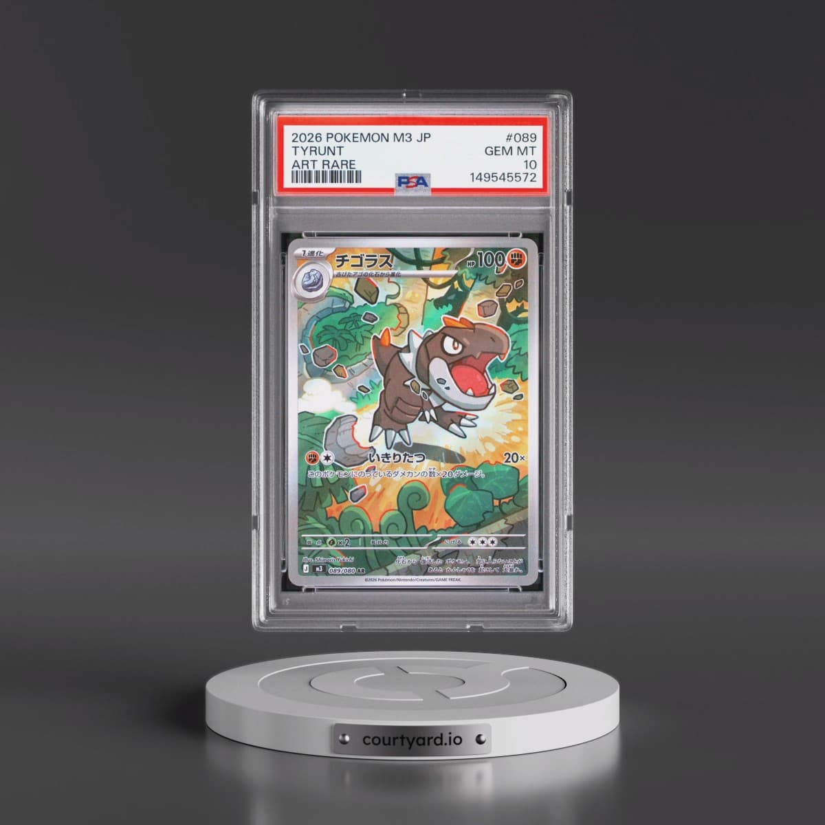 2026 Pokémon M3-Nullifying Zero #089 Tyrunt - Art Rare (PSA 10 GEM MINT)