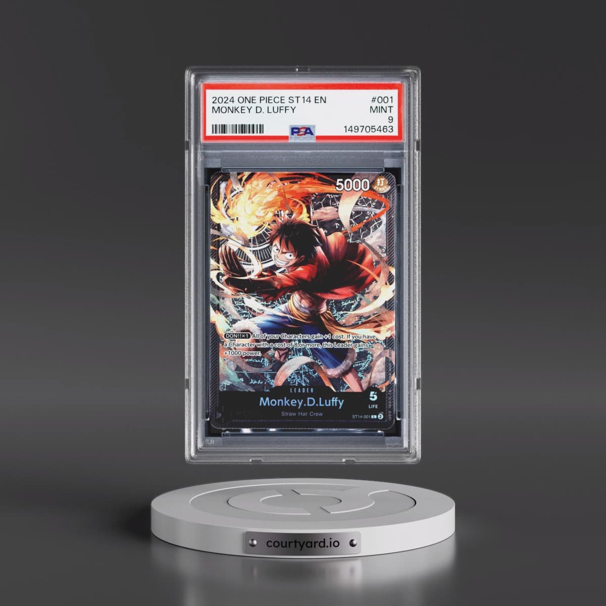 2024 One Piece Starter Deck ST14-3D2Y #001 Monkey D. Luffy (PSA 9 MINT)
