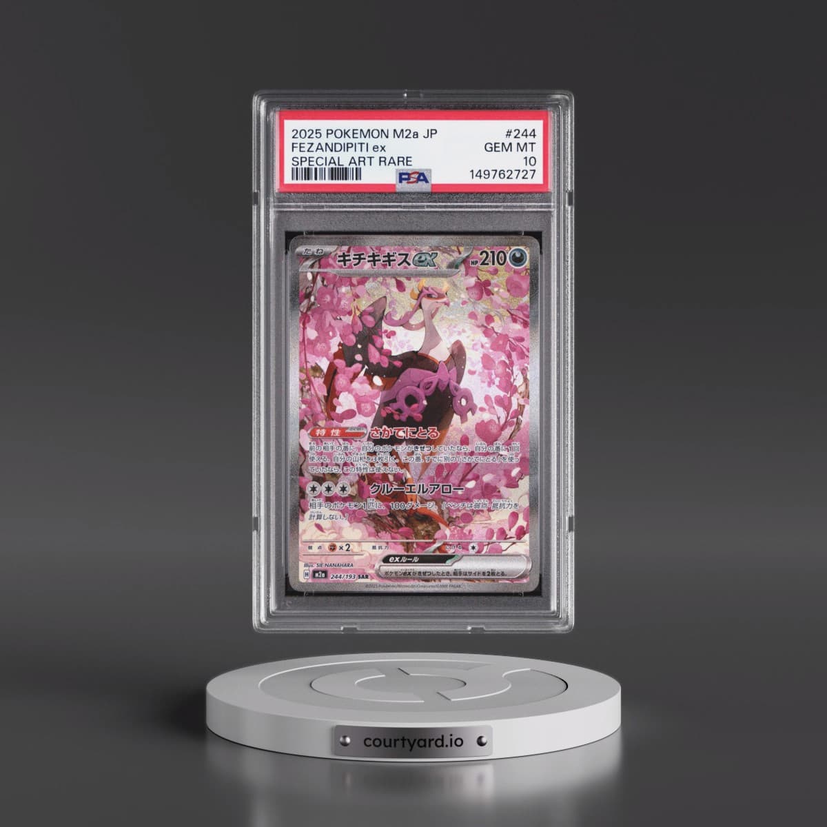 2025 Pokémon M2a-Mega Dream EX #244 Fezandipiti EX - Holo Special Art Rare (PSA 10 GEM MINT)