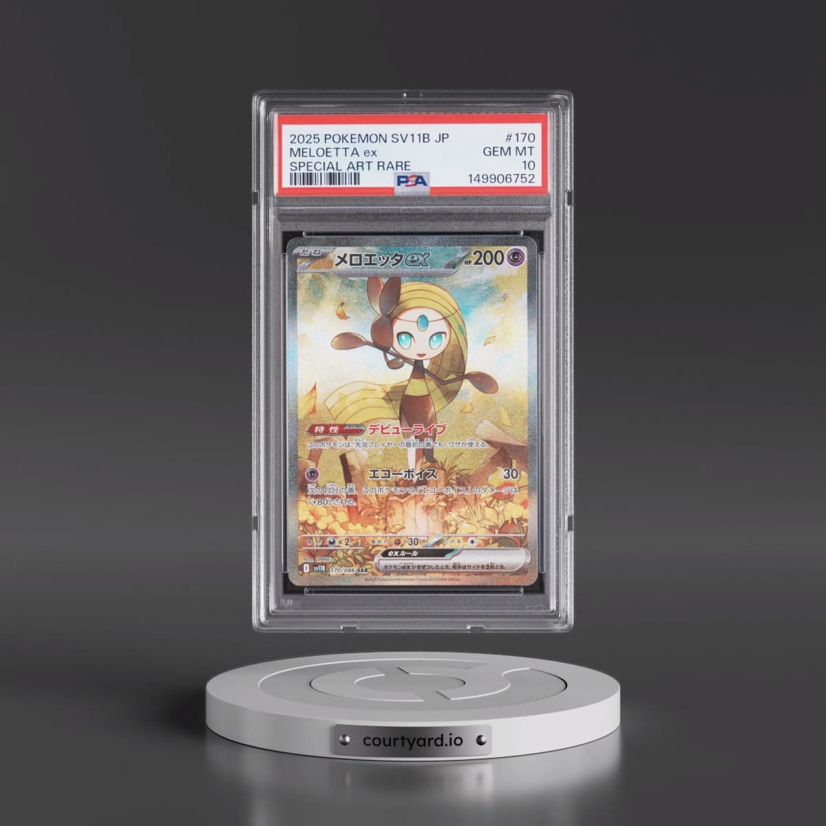 2025 Pokémon Sv11b-Black Bolt #170 Meloetta EX - Holo Special Art Rare (PSA 10 GEM MINT)