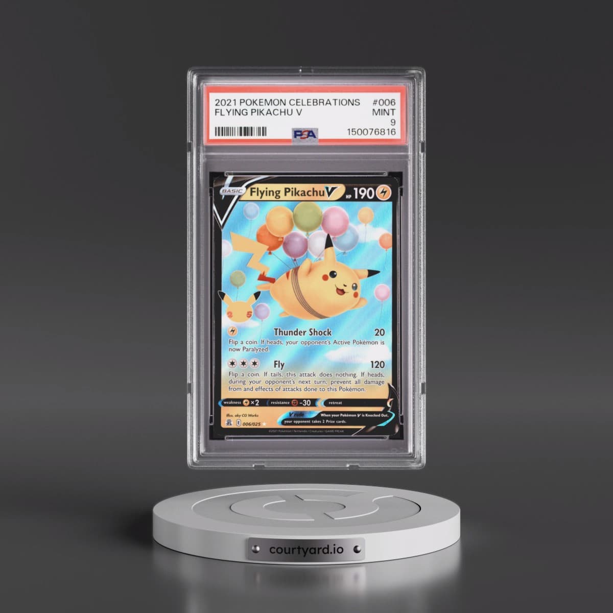 2021 Pokémon Celebrations #006 Flying Pikachu V - Holo (PSA 9 MINT)