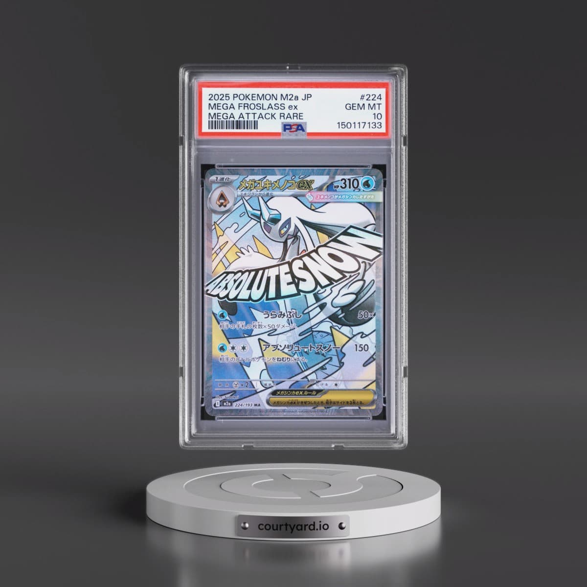 2025 Pokémon M2a-Mega Dream EX #224 Mega Froslass EX - Holo Mega Attack Rare (PSA 10 GEM MINT)