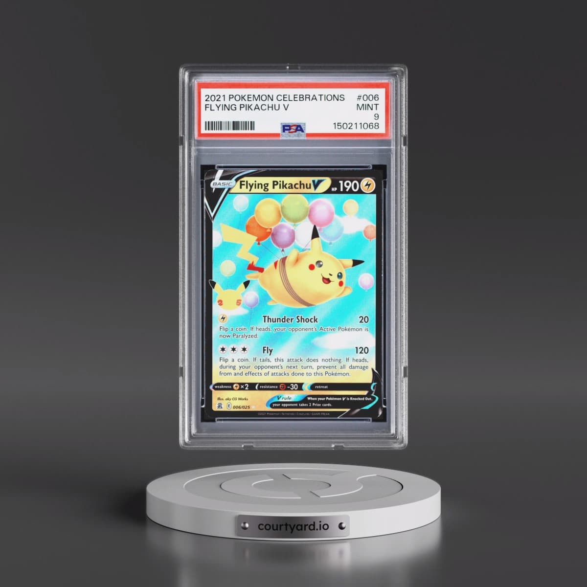 2021 Pokémon Celebrations #006 Flying Pikachu V - Holo (PSA 9 MINT)