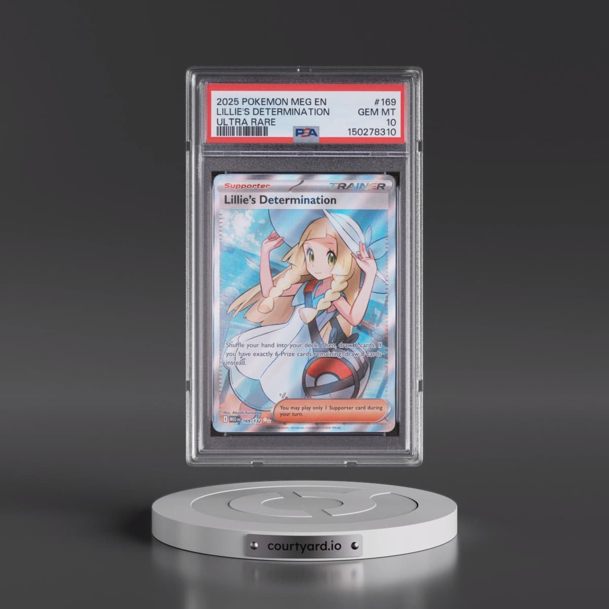 2025 Pokémon Meg EN-Mega Evolution #169 Lillie's Determination - Ultra Rare (PSA 10 GEM MINT)