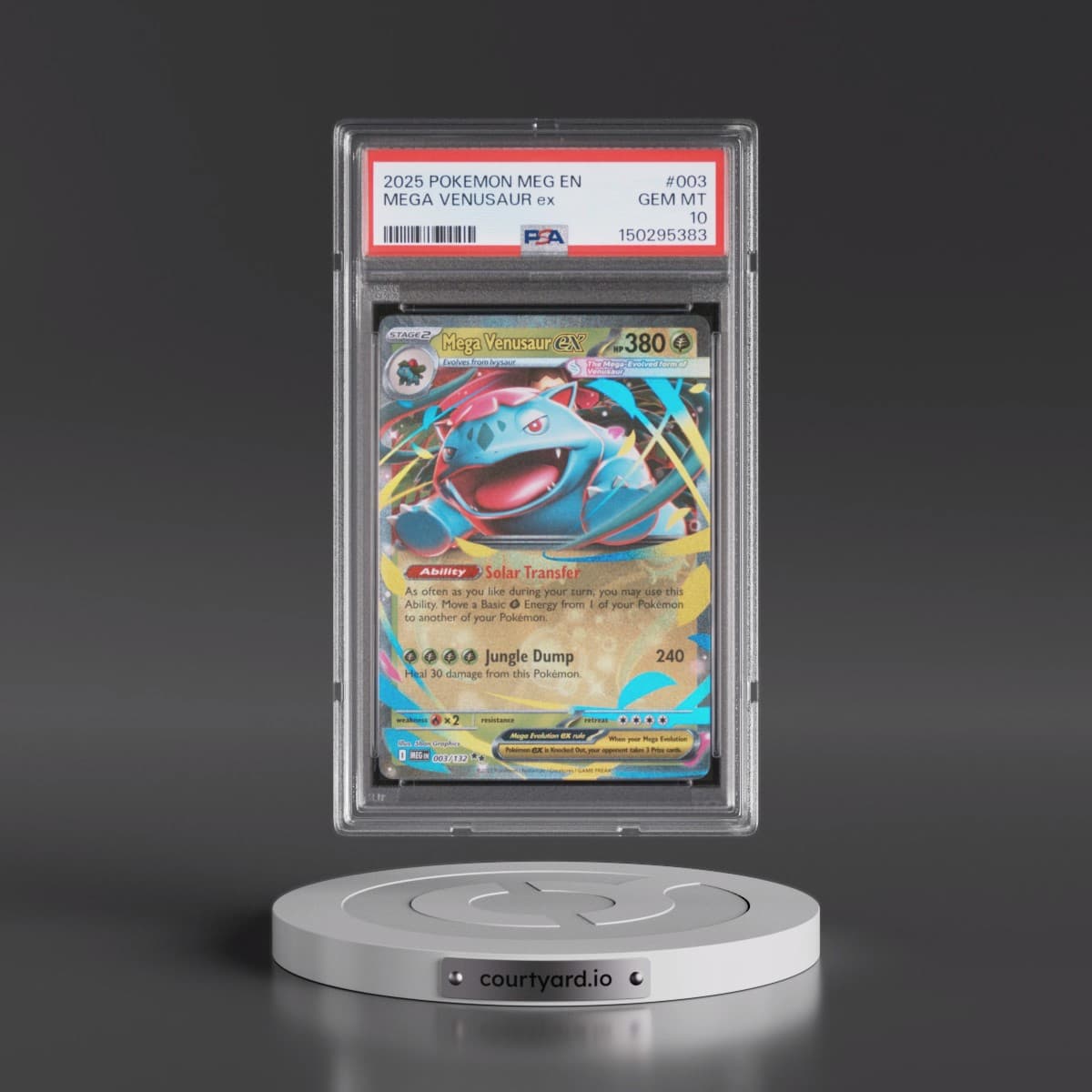 2025 Pokémon Meg EN-Mega Evolution #003 Mega Venusaur EX - Holo (PSA 10 GEM MINT)