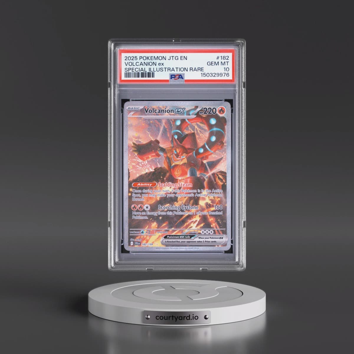 2025 Pokémon Jtg EN-Journey Together #182 Volcanion EX - Holo Special Illustration Rare (PSA 10 GEM MINT)