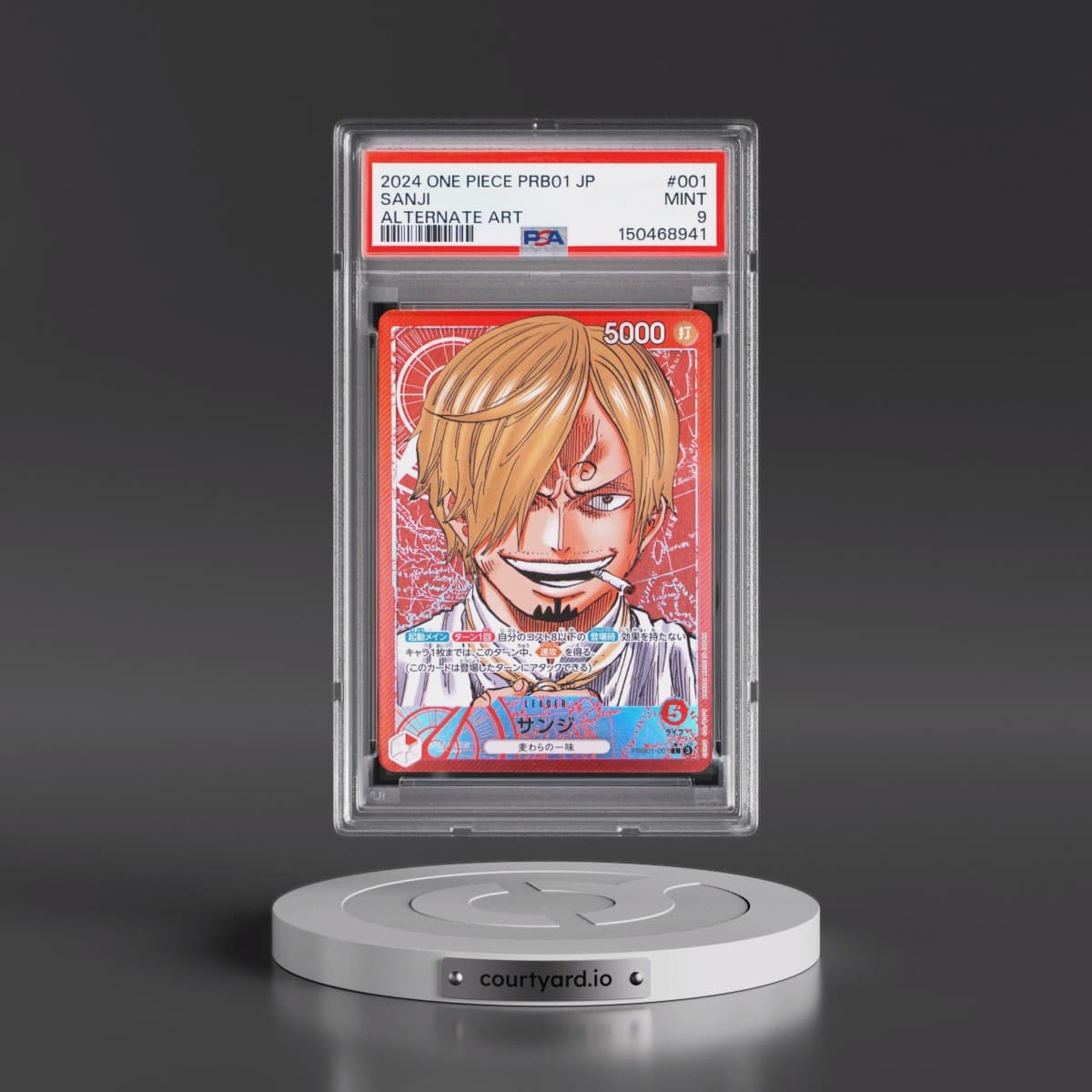 2024 One Piece Japanese PRB01-Premium Booster -One Piece Card the Best #001 Sanji - Alternate Art (PSA 9 MINT)