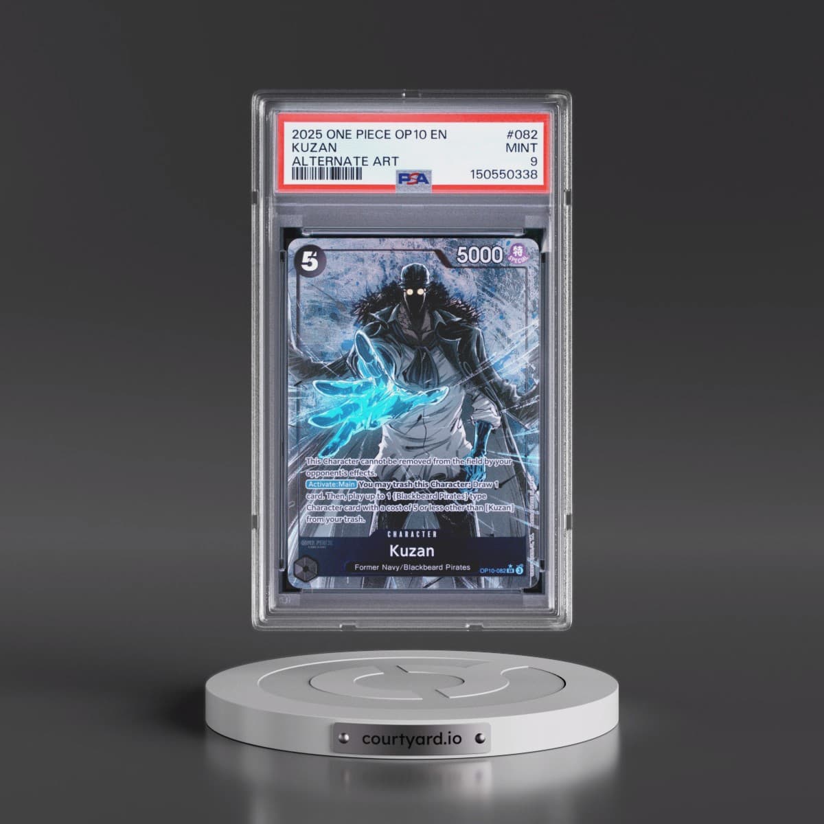 2025 One Piece OP10-Royal Blood #082 Kuzan - Alternate Art (PSA 9 MINT)