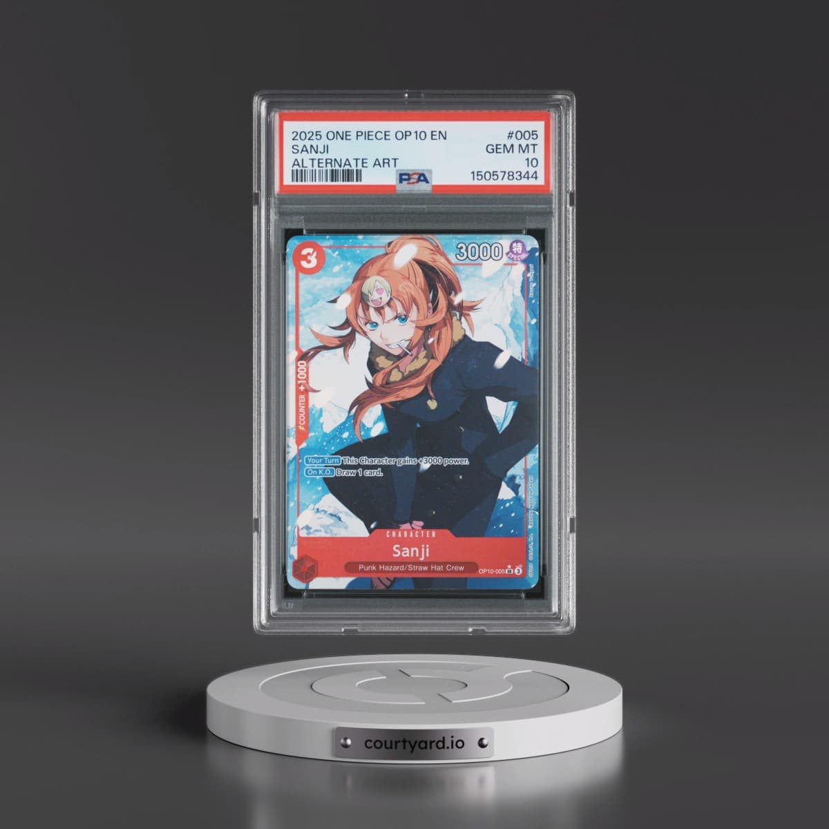 2025 One Piece OP10-Royal Blood #005 Sanji - Alternate Art (PSA 10 GEM MINT)