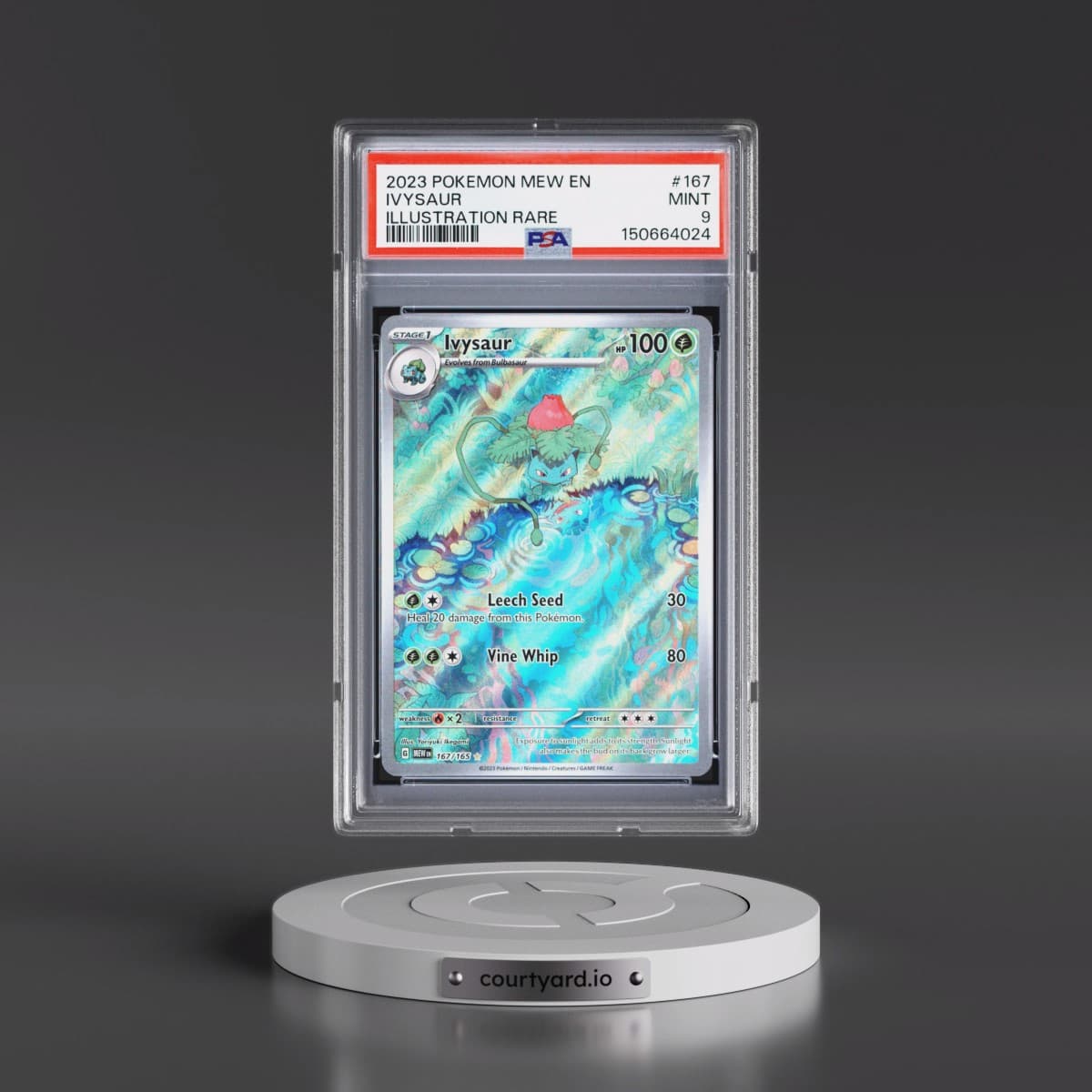 2023 Pokémon Mew EN-151 #167 Ivysaur - Illustration Rare (PSA 9 MINT)