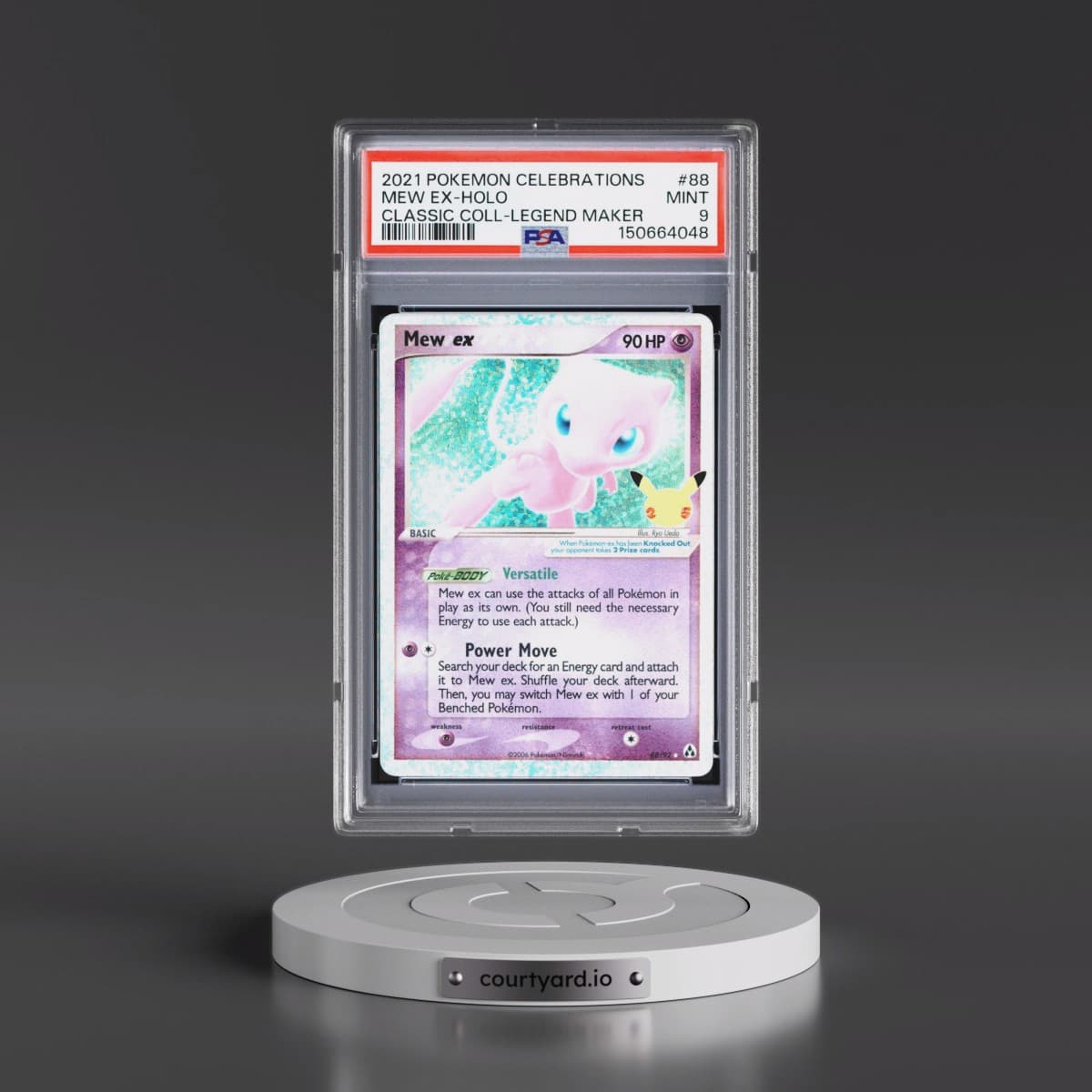 2021 Pokémon Celebrations Classic Collection #88 Mew EX - Holo Holo (PSA 9 MINT)