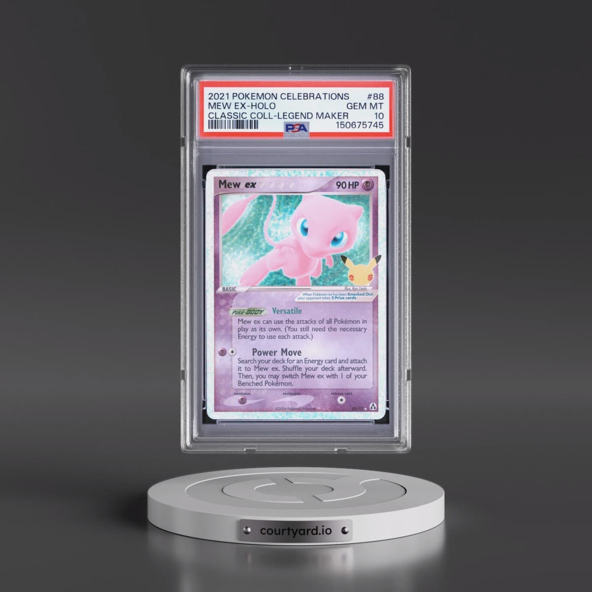 2021 Pokémon Celebrations Classic Collection #88 Mew EX - Holo Holo (PSA 10 GEM MINT)