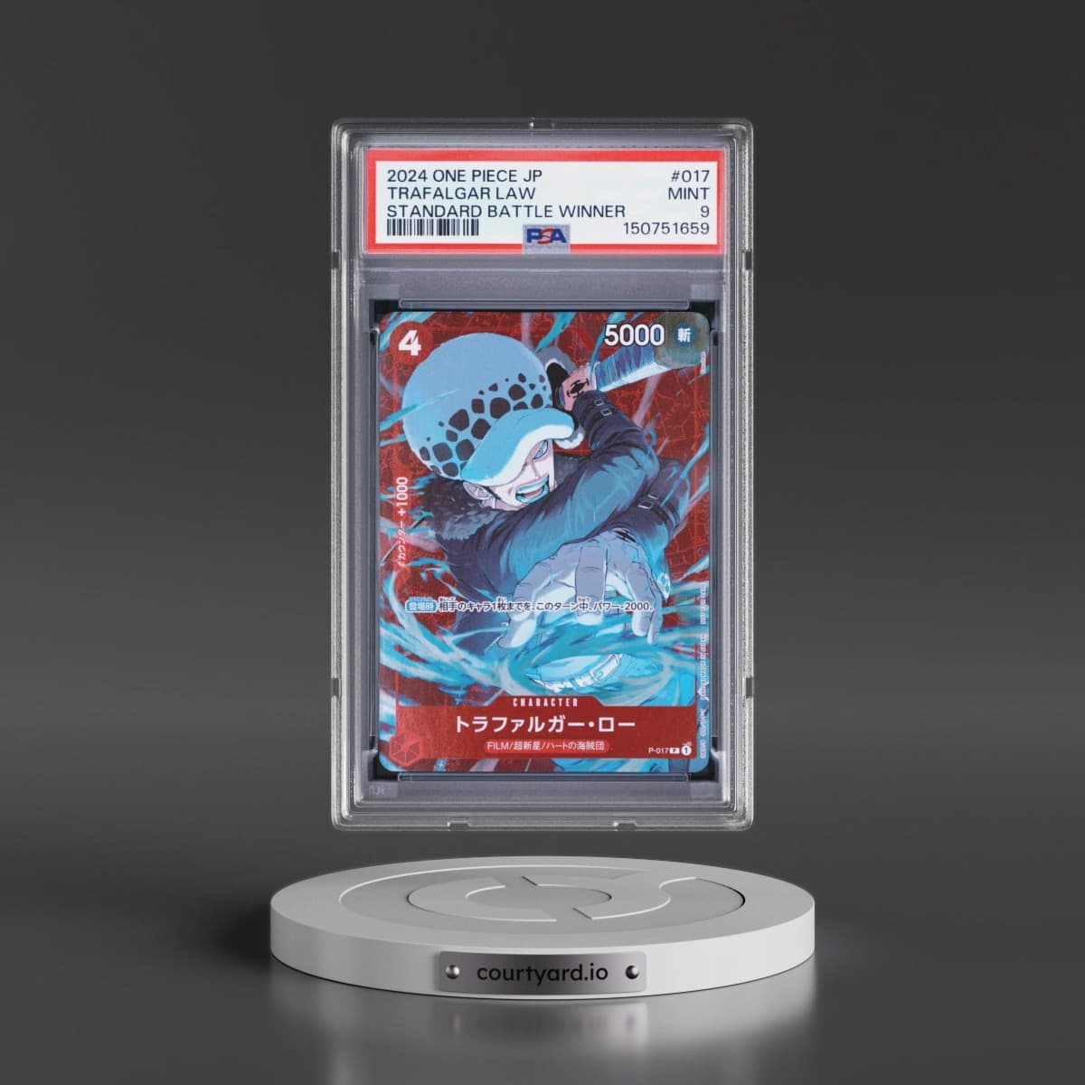 2024 One Piece Japanese Promos #017 Trafalgar Law - Standard Battle Winner (PSA 9 MINT)