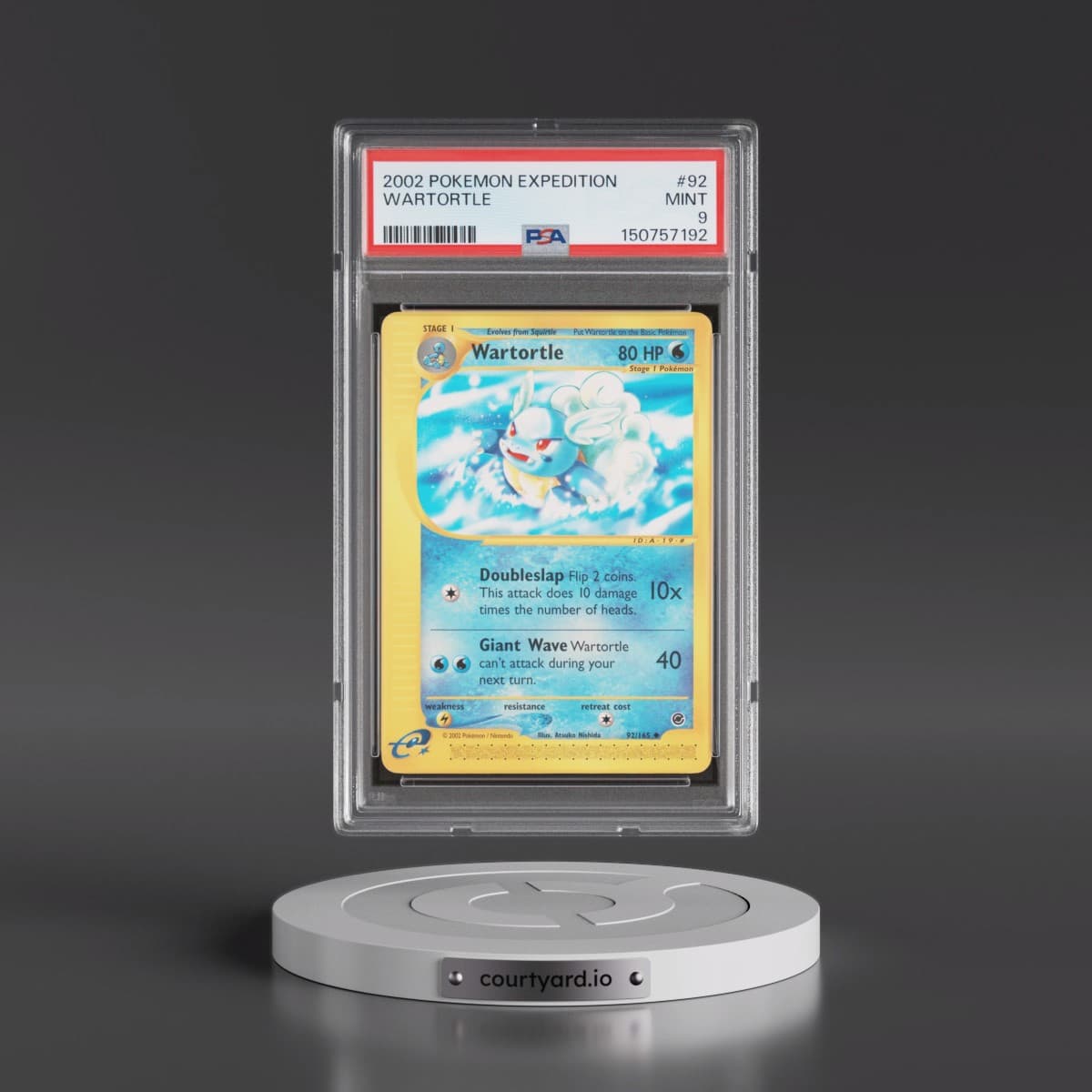 2002 Pokémon Expedition #92 Wartortle (PSA 9 MINT)