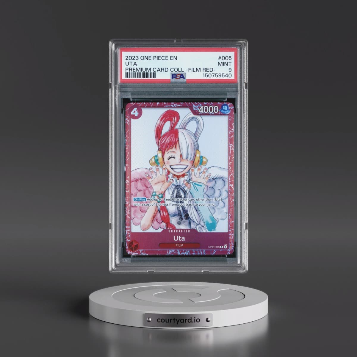 2023 One Piece Premium Card Collection -One Piece Film Red #005 Uta (PSA 9 MINT)