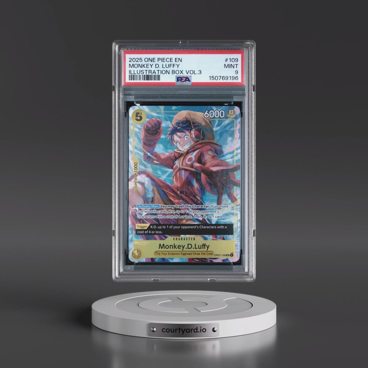 2025 One Piece Promos #109 Monkey D. Luffy - Illustration Box Vol.3 (PSA 9 MINT)