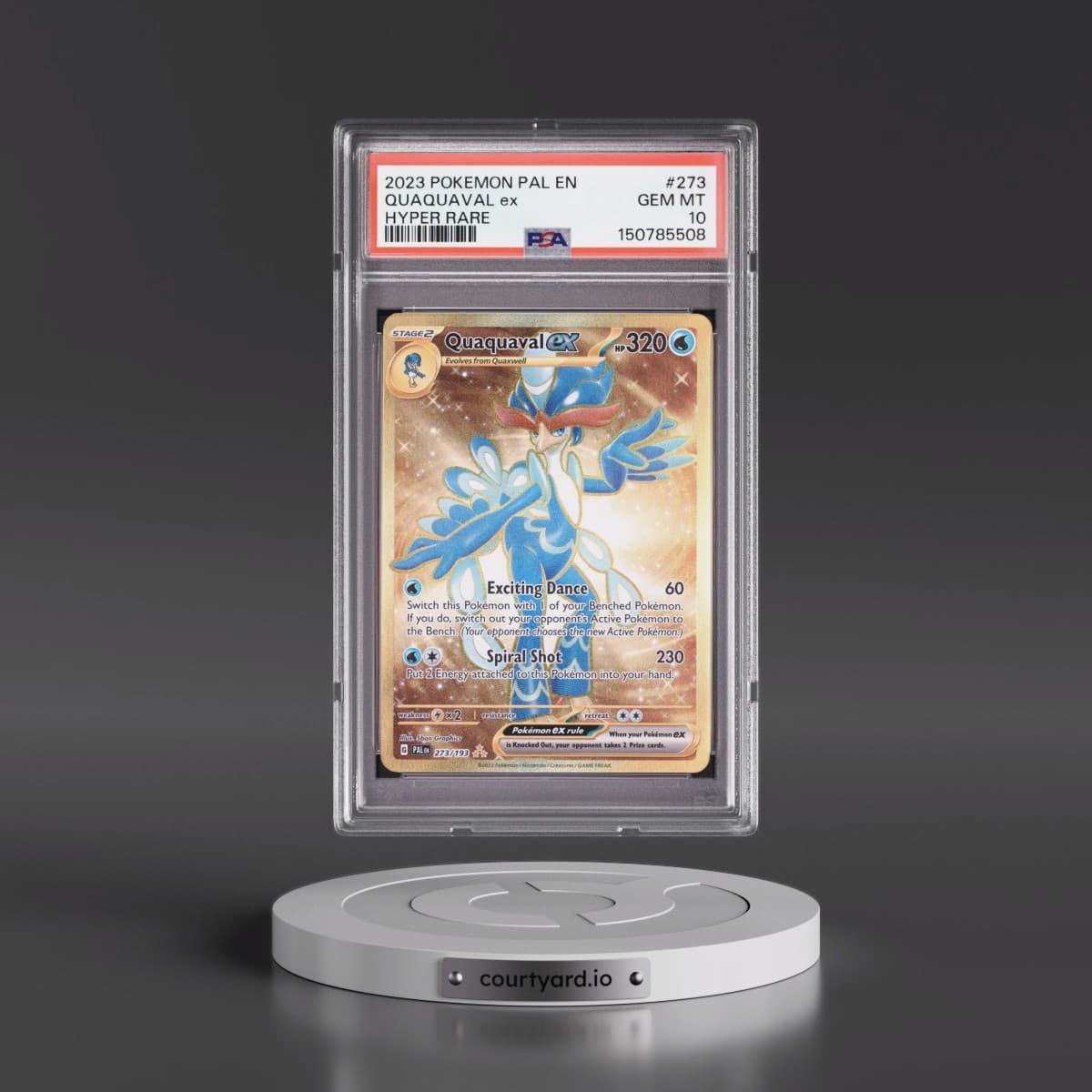 2023 Pokémon Pal EN-Paldea Evolved #273 Quaquaval EX - Holo Hyper Rare (PSA 10 GEM MINT)