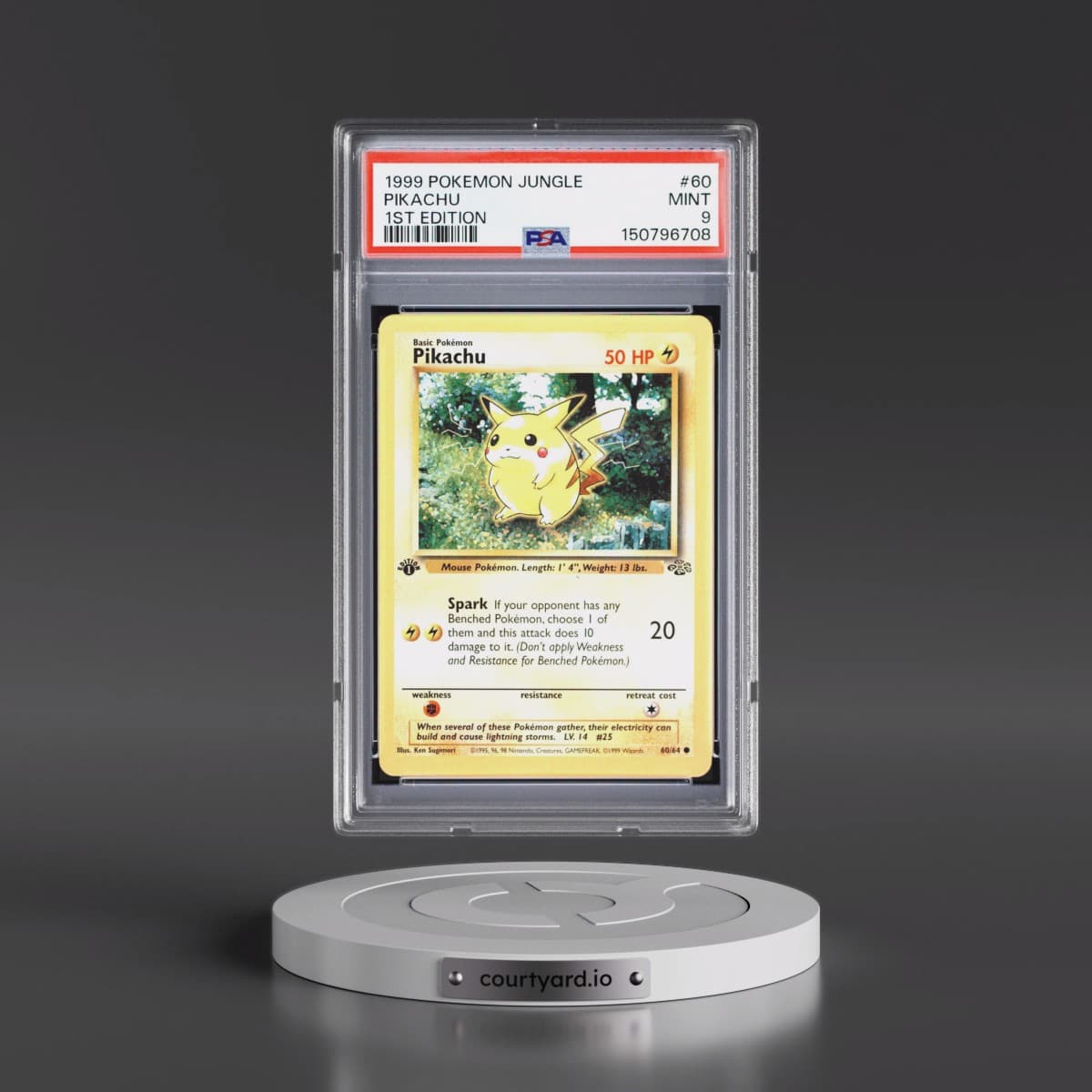 1999 Pokémon Jungle #60 Pikachu - 1st Edition (PSA 9 MINT)