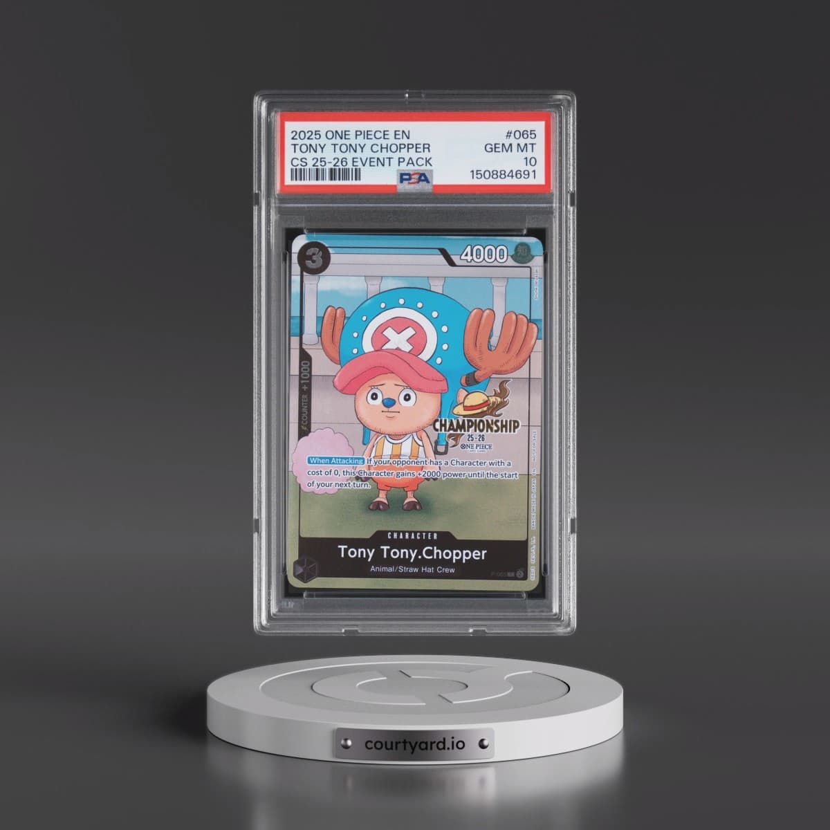 2025 One Piece Championship 2025-26 Event Pack #065 Tony Tony Chopper (PSA 10 GEM MINT)