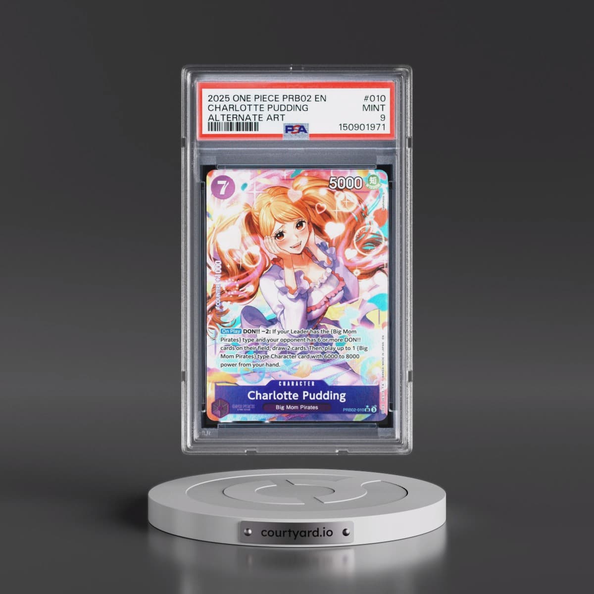 2025 One Piece PRB02-Premium Booster -One Piece Card the Best- Vol.2 #010 Charlotte Pudding - Alternate Art (PSA 9 MINT)