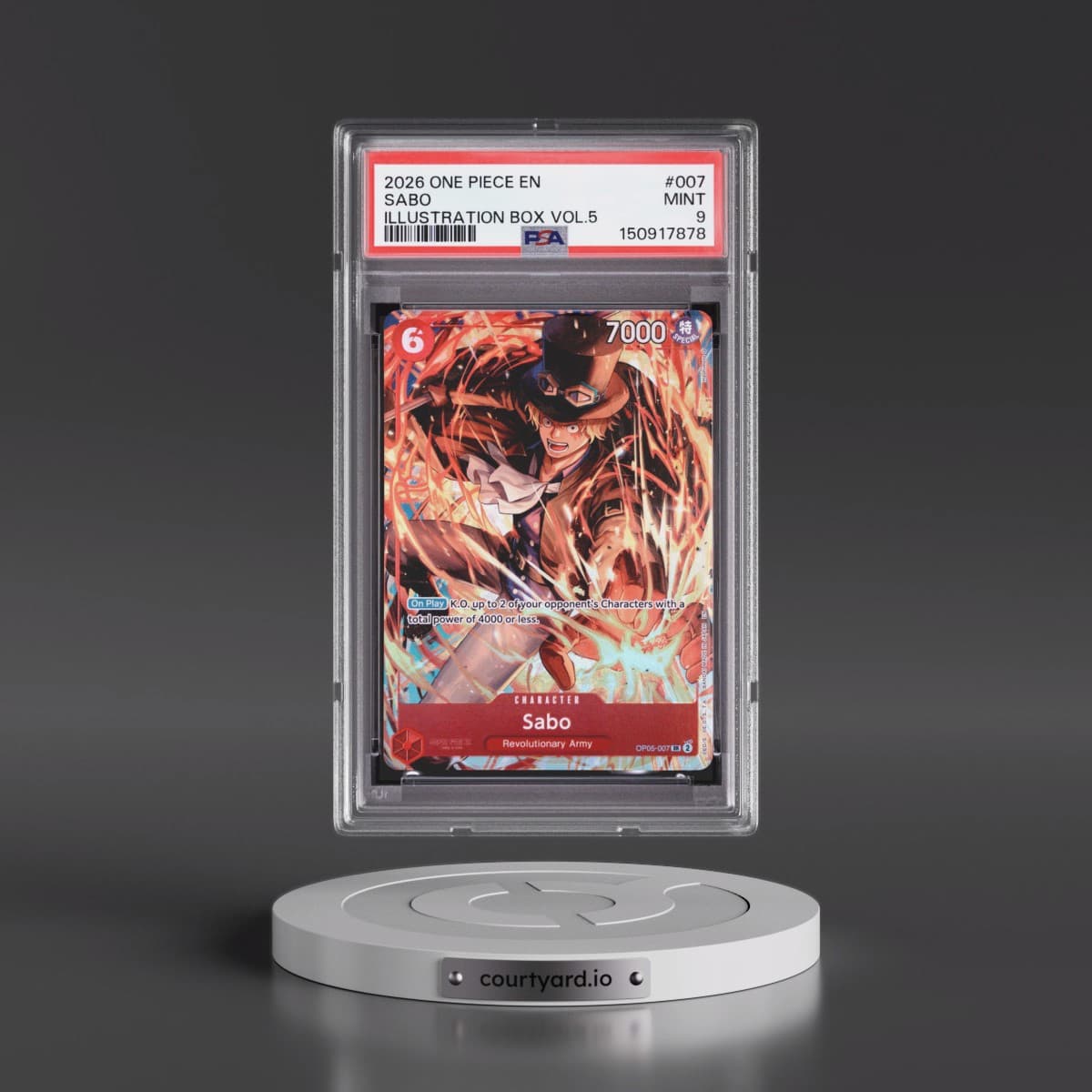 2026 One Piece Promos #007 Sabo - Illustration Box Vol.5 (PSA 9 MINT)