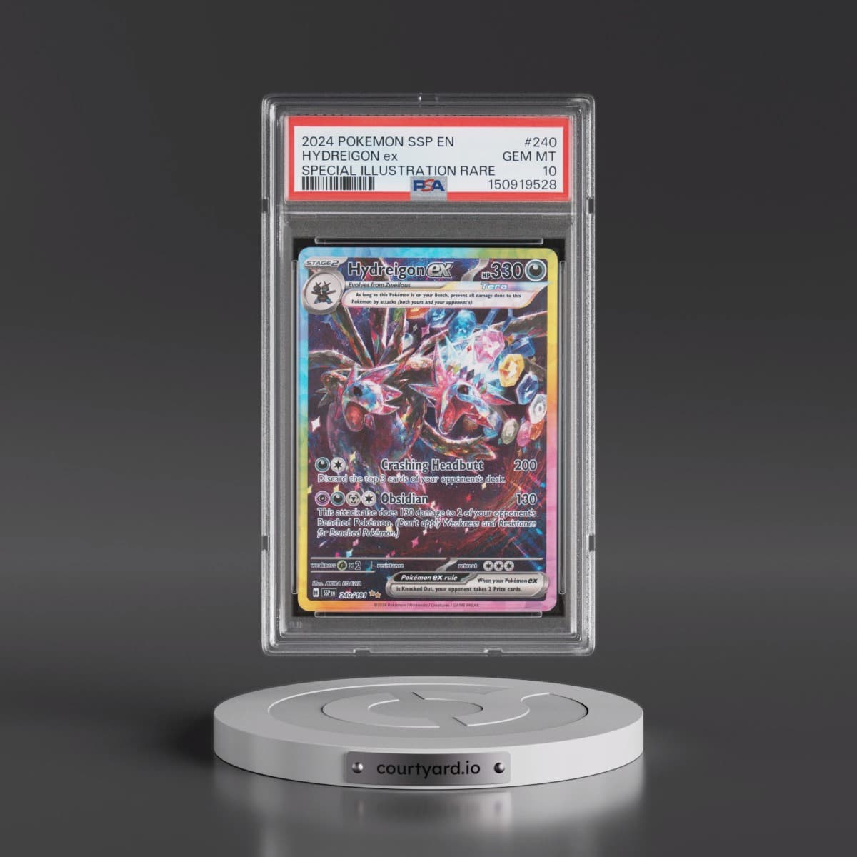 2024 Pokémon Ssp EN-Surging Sparks #240 Hydreigon EX - Holo Special Illustration Rare (PSA 10 GEM MINT)