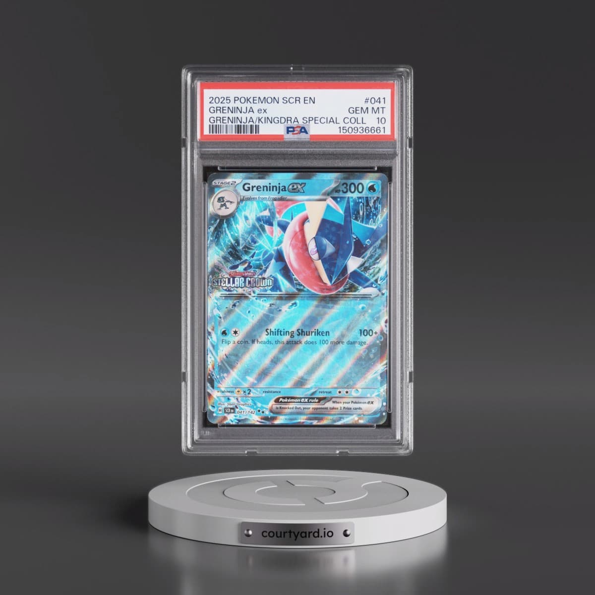 2025 Pokémon Scr EN-Stellar Crown #041 Greninja EX - Holo Greninja EX & Kingdra EX Special Collection (PSA 10 GEM MINT)