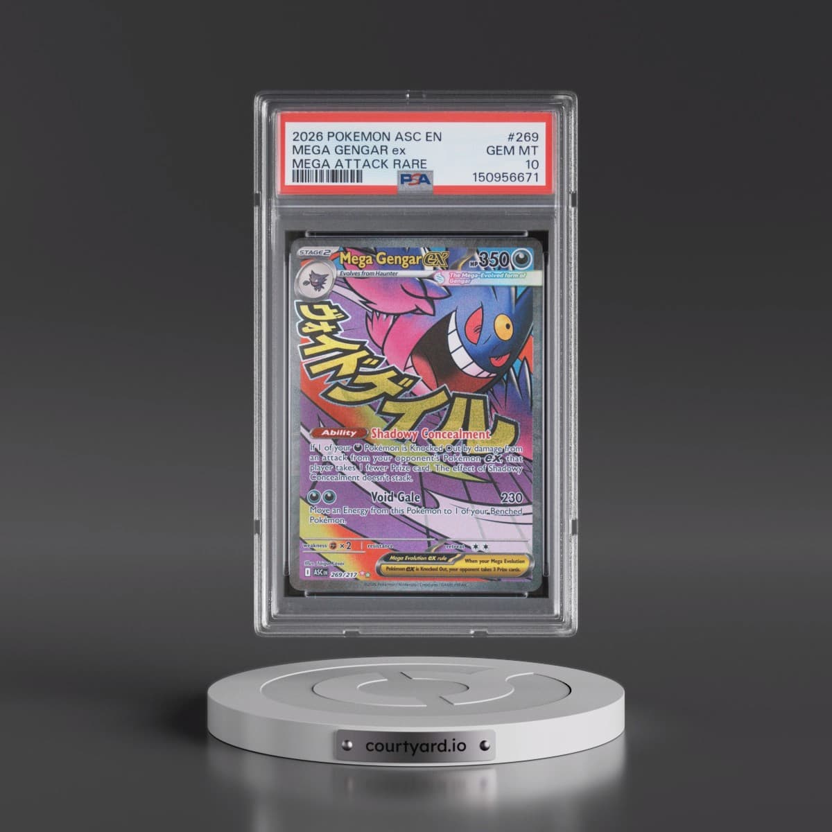 2026 Pokémon Asc EN-Ascended Heroes #269 Mega Gengar EX - Holo Mega Attack Rare (PSA 10 GEM MINT)