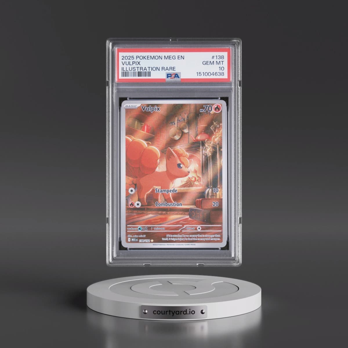 2025 Pokémon Meg EN-Mega Evolution #138 Vulpix - Illustration Rare (PSA 10 GEM MINT)