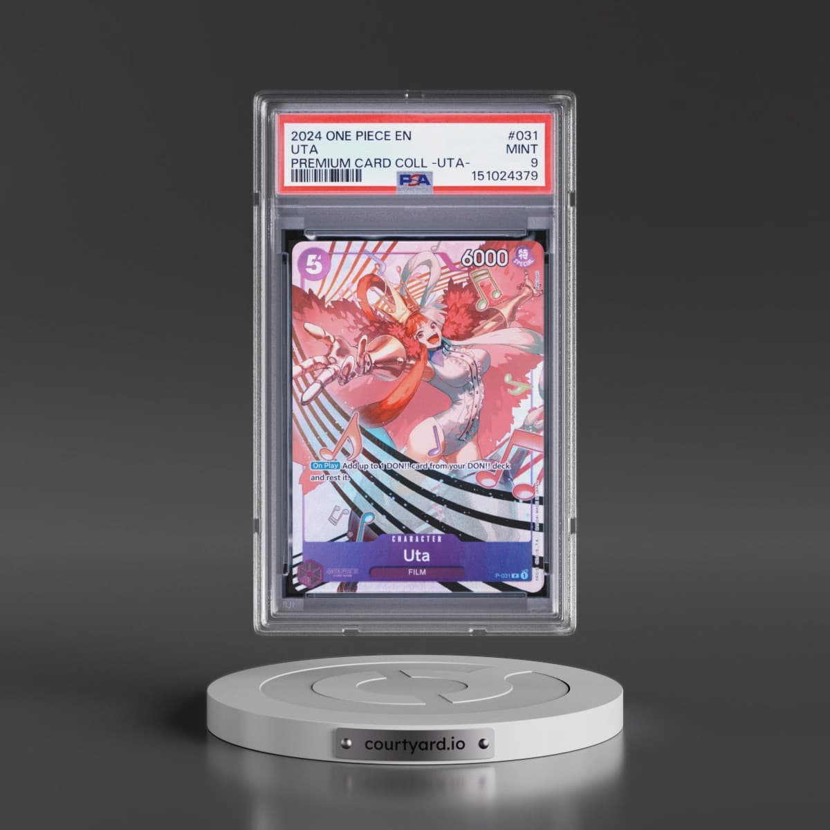 2024 One Piece Premium Card Collection -Uta #031 Uta (PSA 9 MINT)