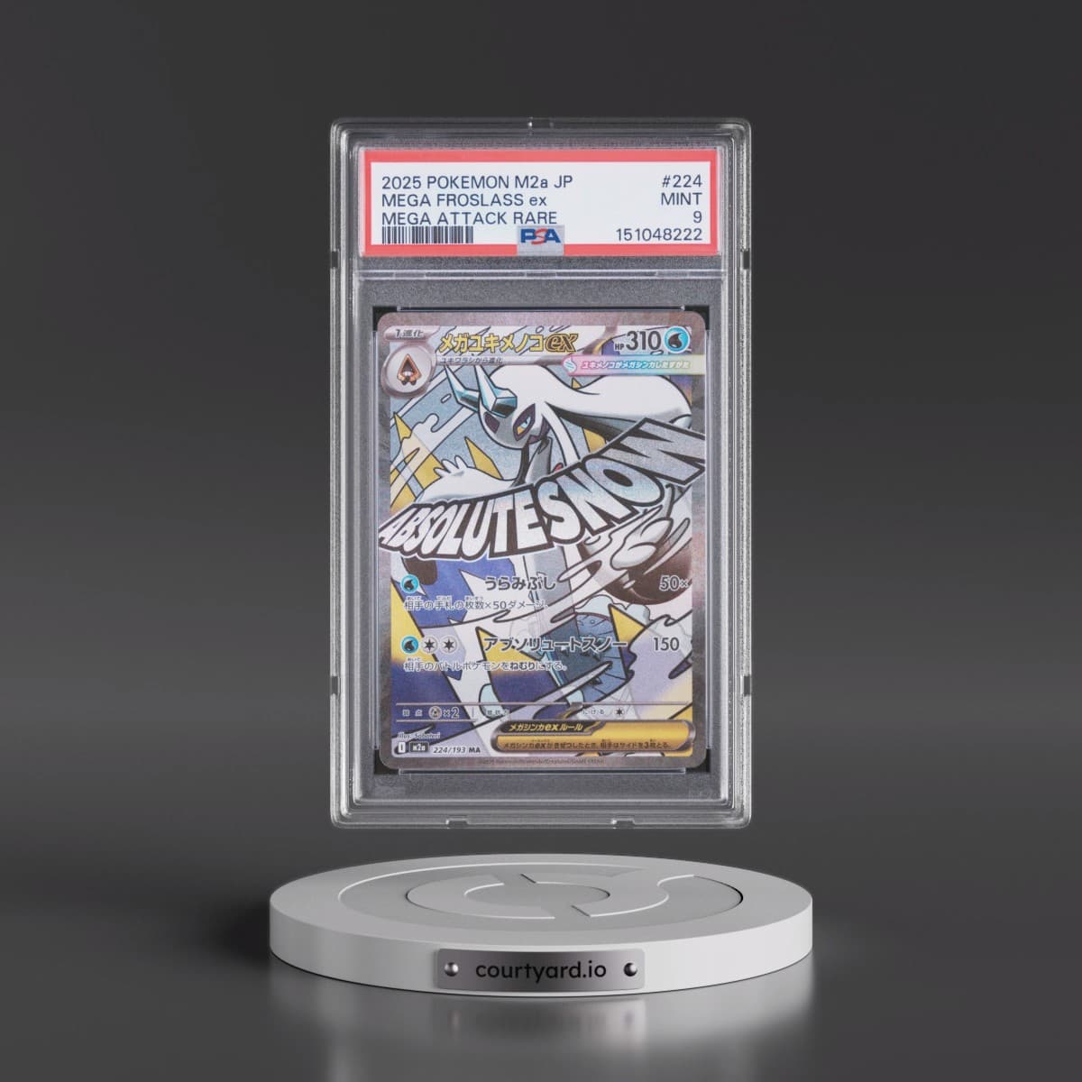 2025 Pokémon M2a-Mega Dream EX #224 Mega Froslass EX - Holo Mega Attack Rare (PSA 9 MINT)