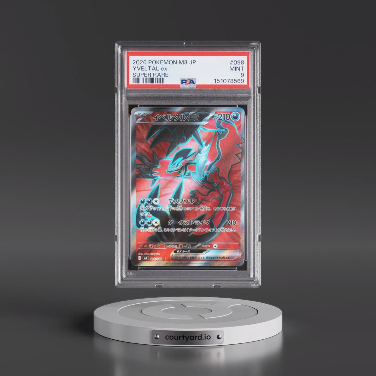 2026 Pokémon M3-Nullifying Zero #098 Yveltal EX - Holo Super Rare (PSA 9 MINT)