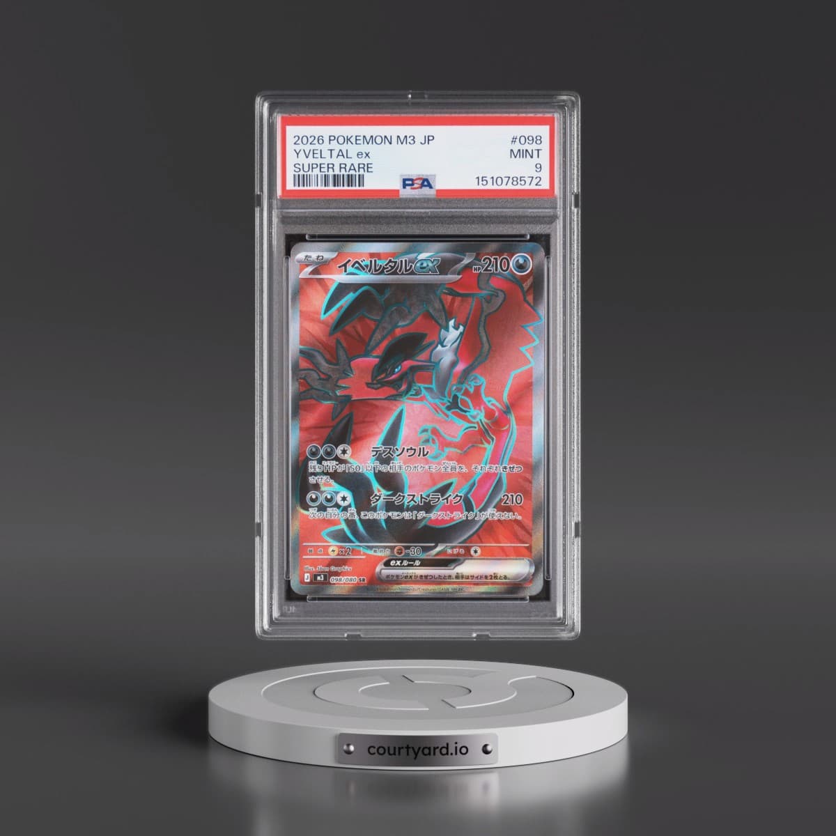 2026 Pokémon M3-Nullifying Zero #098 Yveltal EX - Holo Super Rare (PSA 9 MINT)