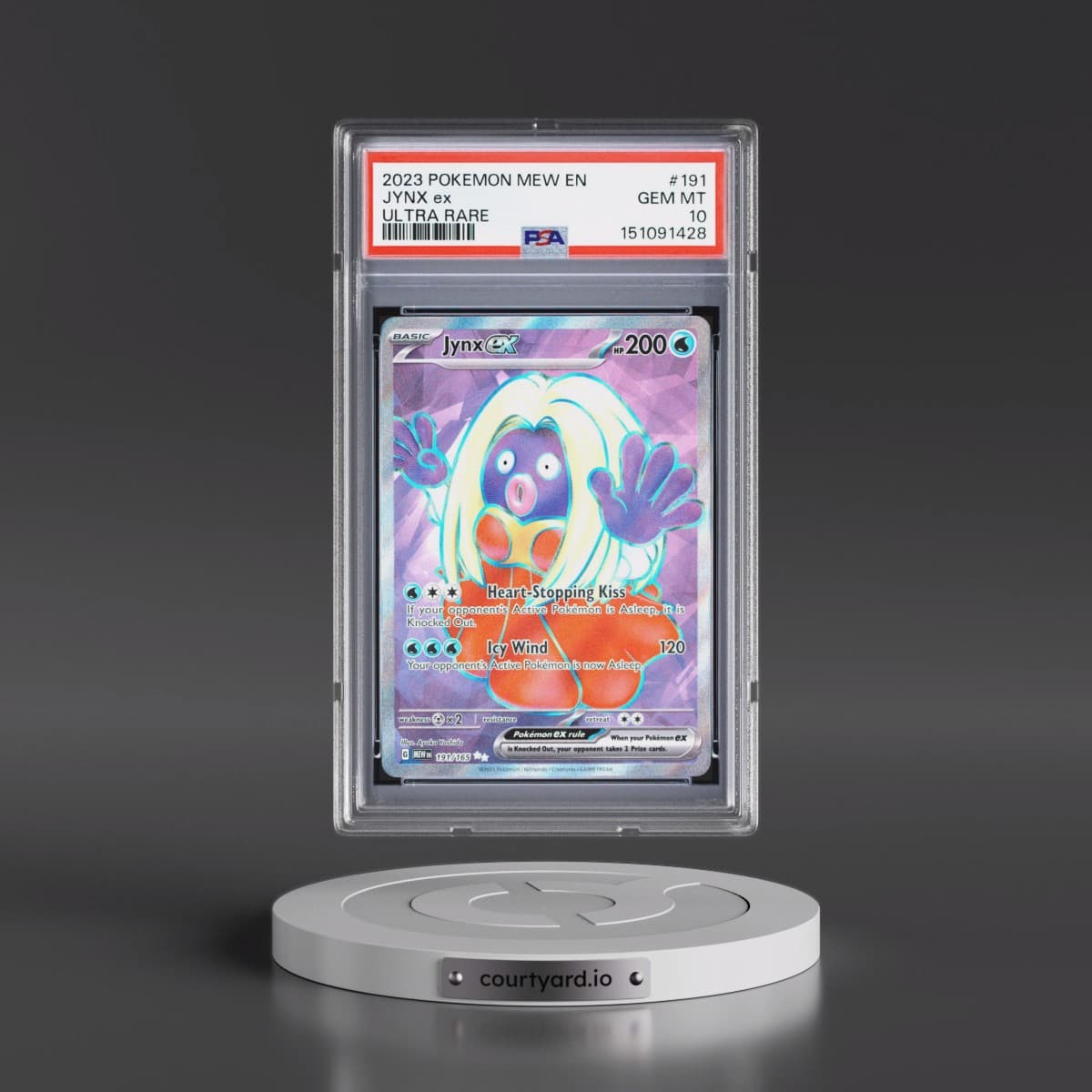 2023 Pokémon Mew EN-151 #191 Jynx EX - Holo Ultra Rare (PSA 10 GEM MINT)