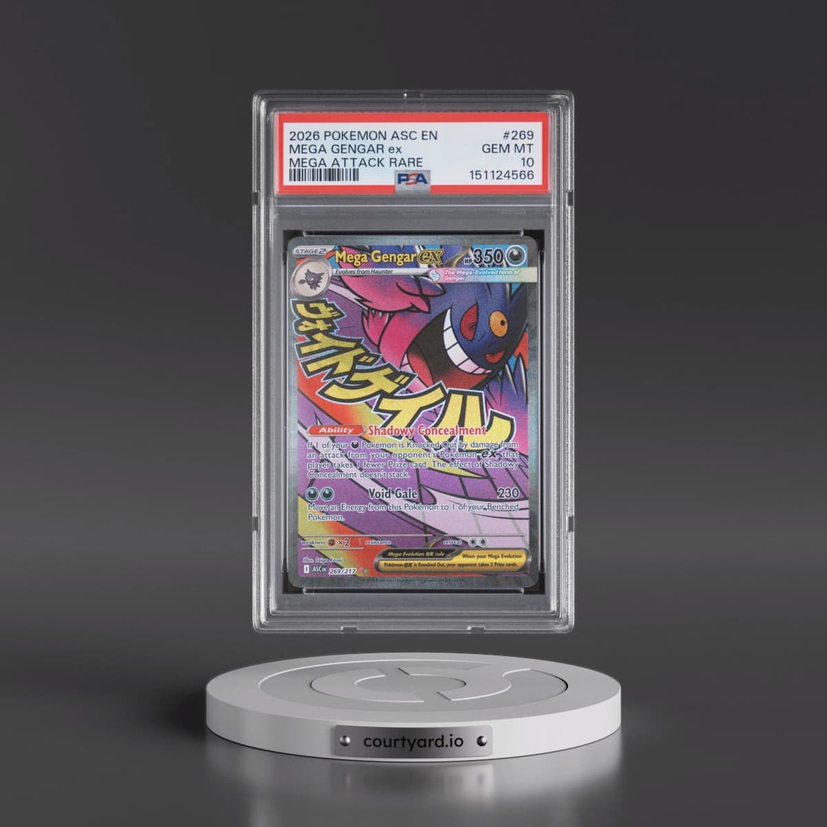 2026 Pokémon Asc EN-Ascended Heroes #269 Mega Gengar EX - Holo Mega Attack Rare (PSA 10 GEM MINT)