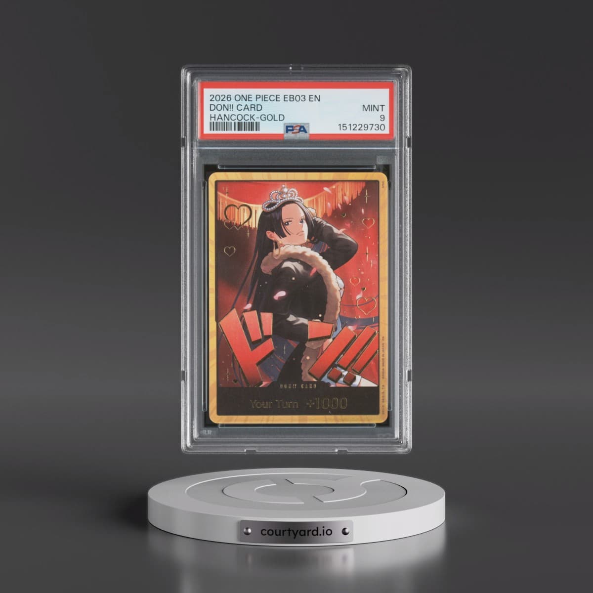 2026 One Piece EB03-Extra Booster -One Piece Heroines Edition Don!! Card - Boa Hancock-Gold (PSA 9 MINT)