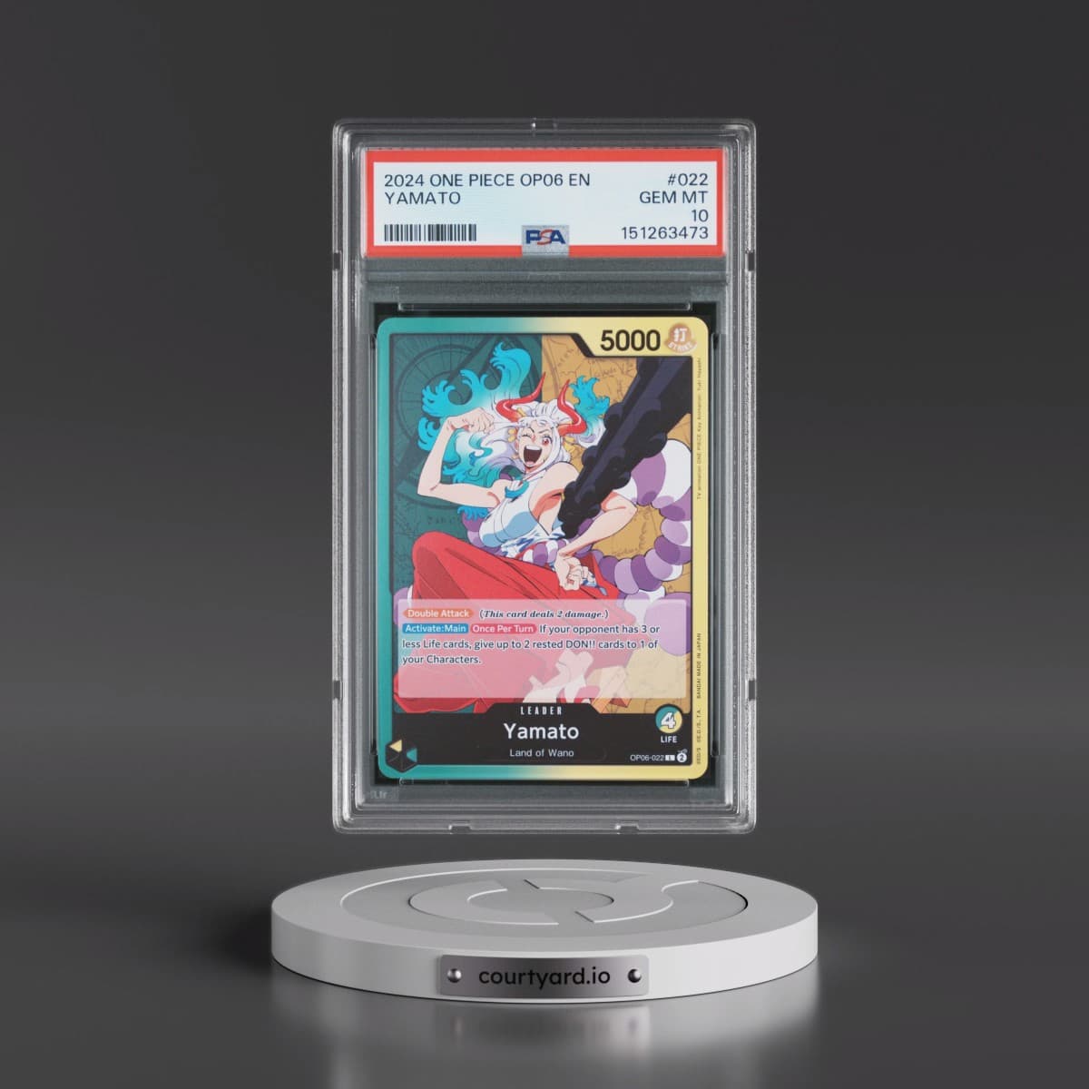 2024 One Piece OP06-Wings of the Captain #022 Yamato (PSA 10 GEM MINT)