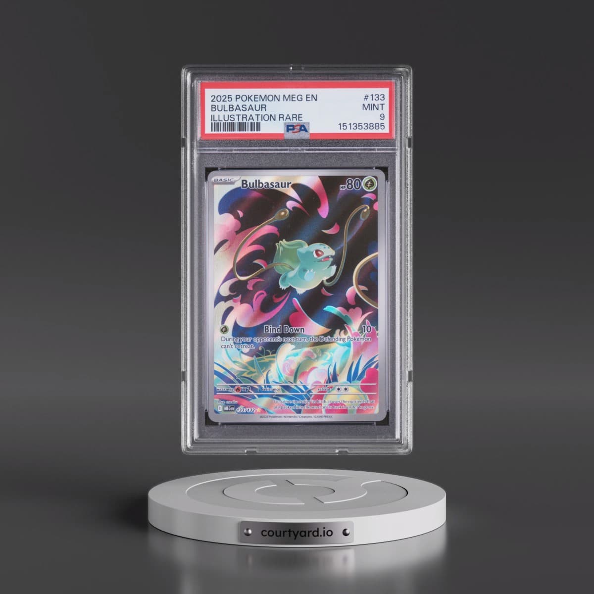 2025 Pokémon Meg EN-Mega Evolution #133 Bulbasaur - Illustration Rare (PSA 9 MINT)