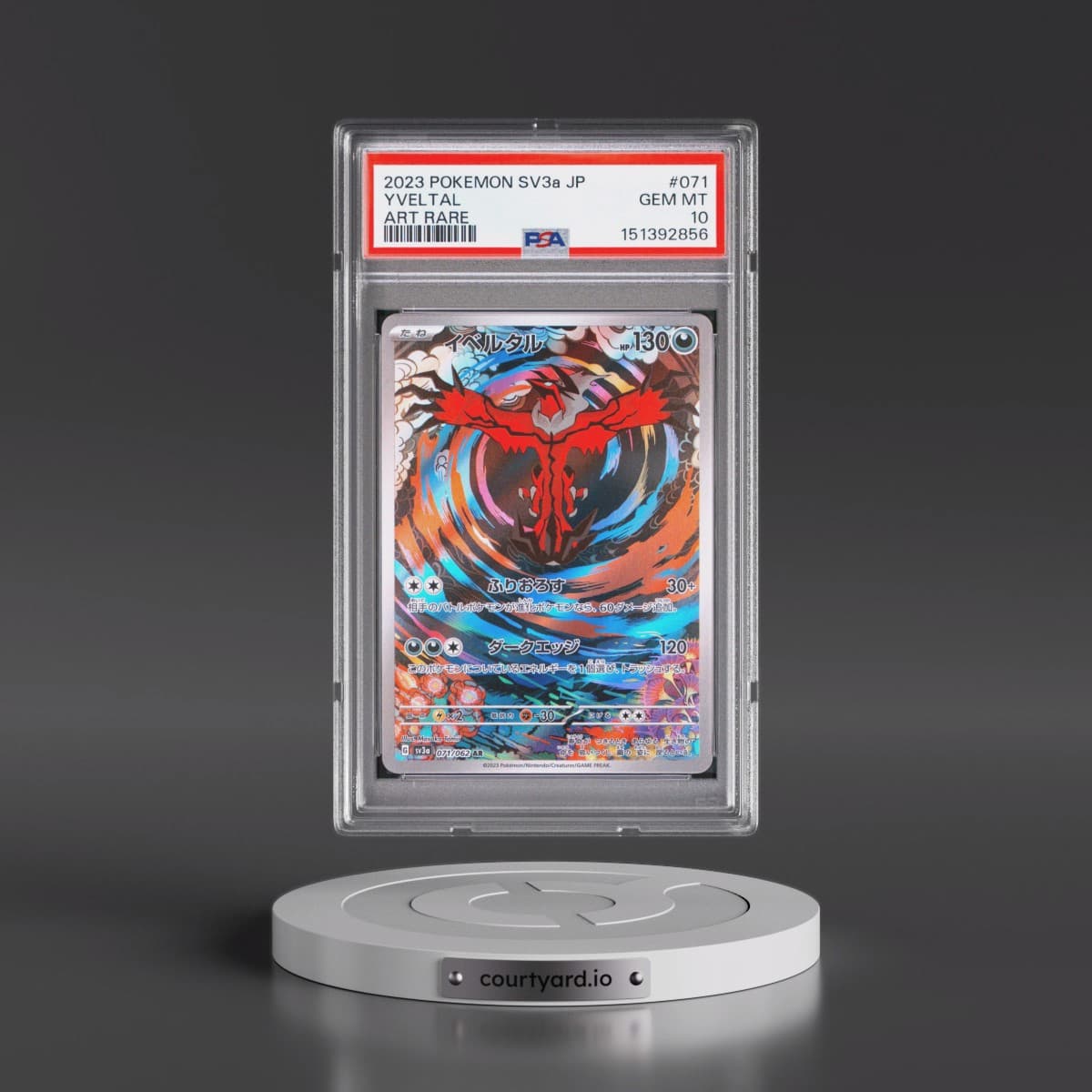 2023 Pokémon Sv3a-Raging Surf #071 Yveltal - Art Rare (PSA 10 GEM MINT)