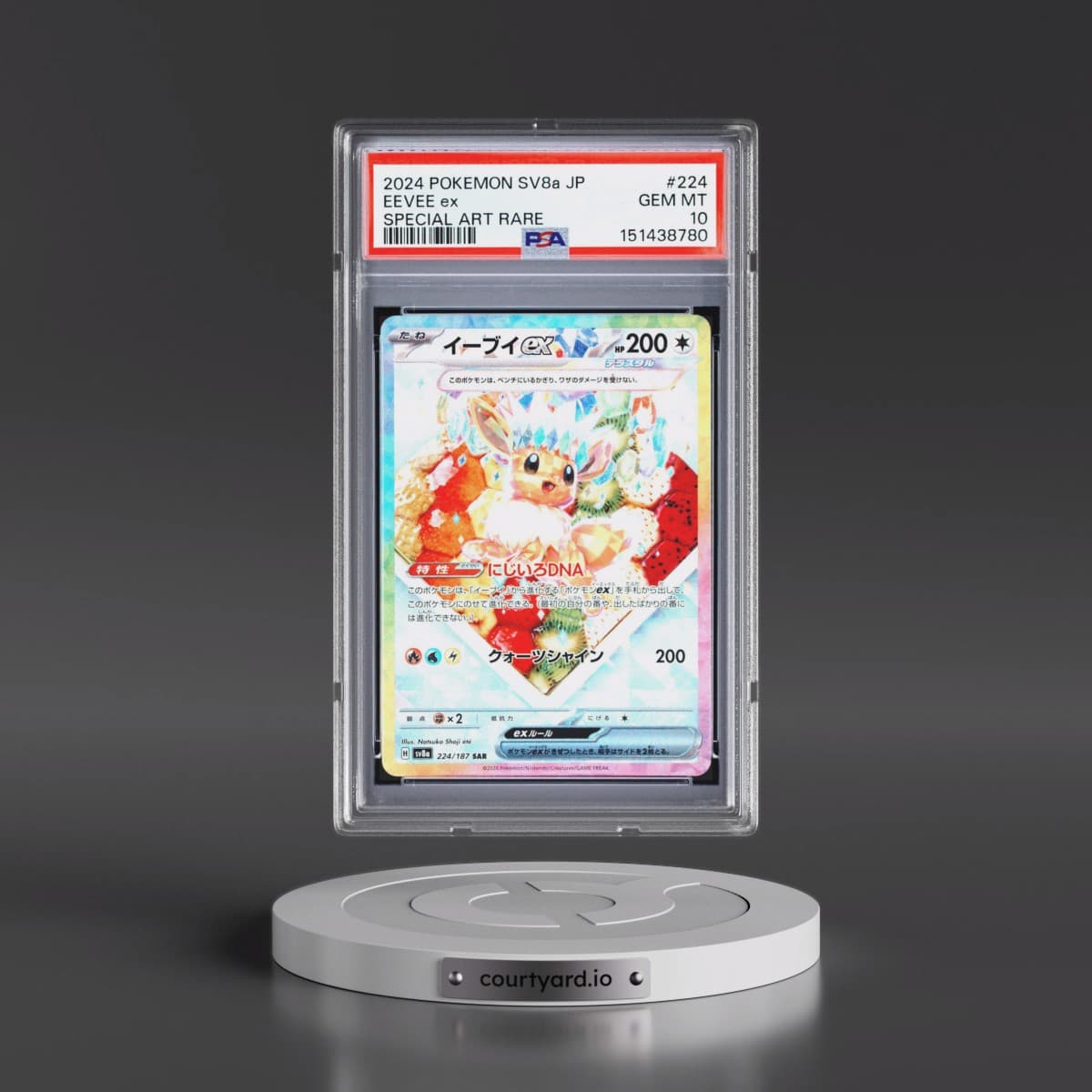 2024 Pokémon Sv8a-Terastal Fest EX #224 Eevee EX - Holo Special Art Rare (PSA 10 GEM MINT)