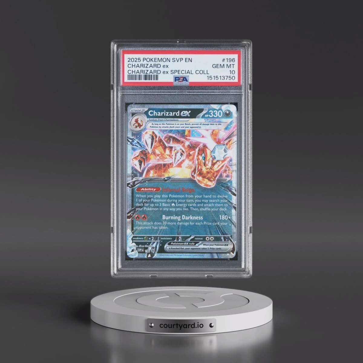 2025 Pokémon Svp EN-SV Black Star Promo #196 Charizard EX - Holo Charizard EX Special Collection (PSA 10 GEM MINT)
