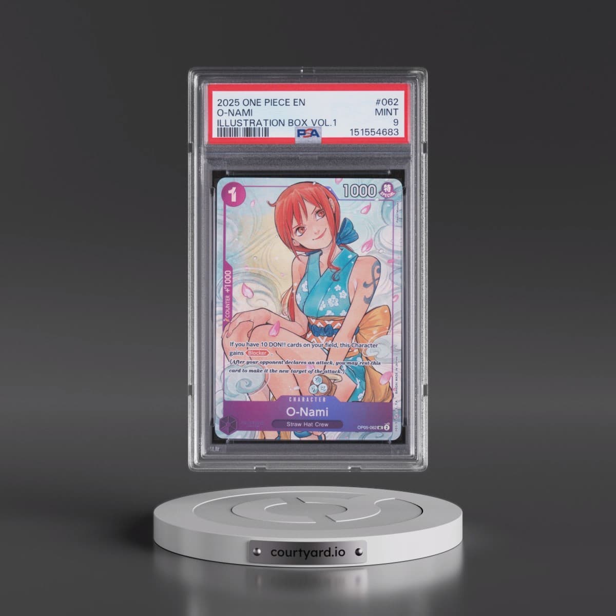 2025 One Piece Promos #062 O-Nami - Illustration Box Vol.1 (PSA 9 MINT)